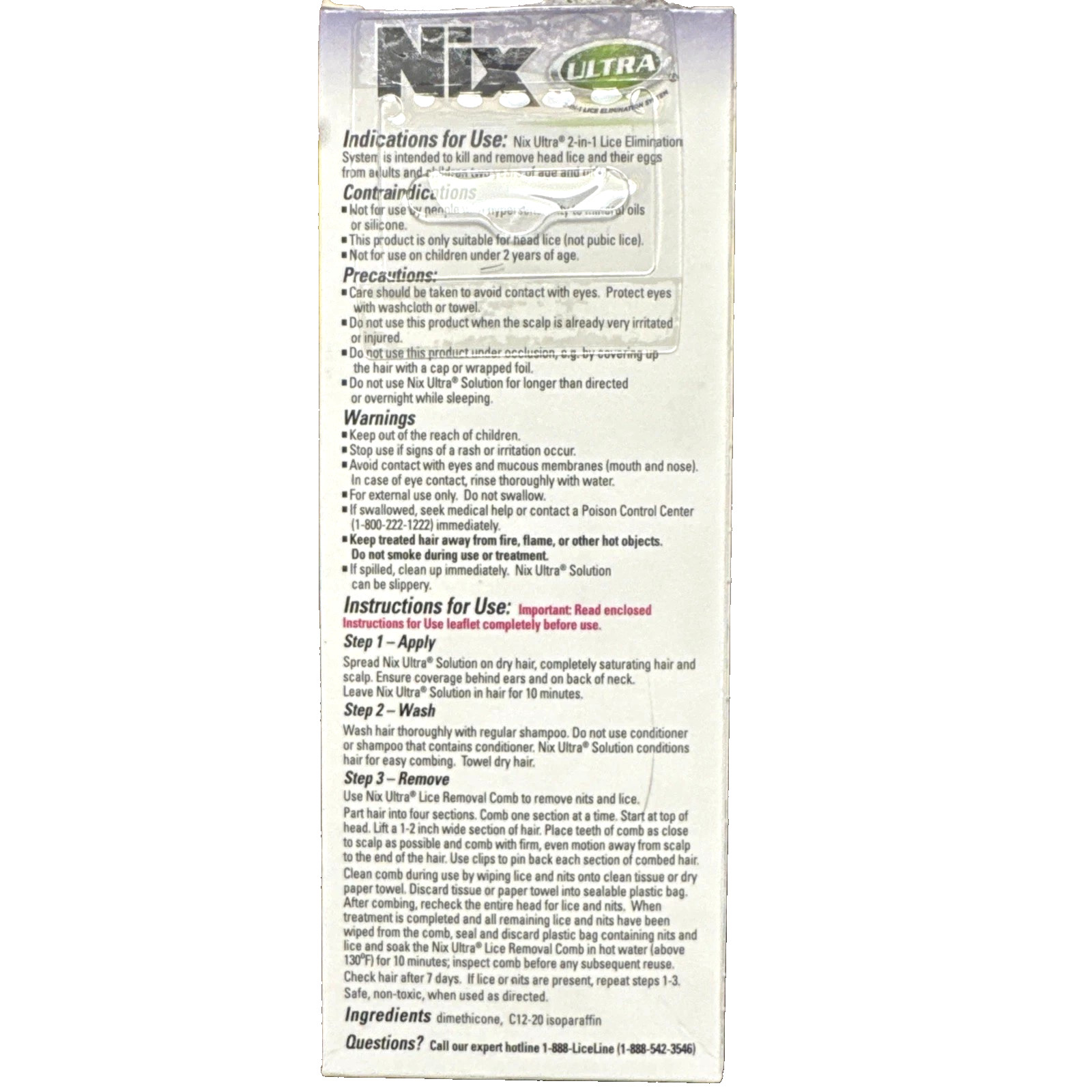 Nix Ultra 2-in-1 Super Lice Treatment with Lice & Egg Removal Comb (EXP 10/2025)