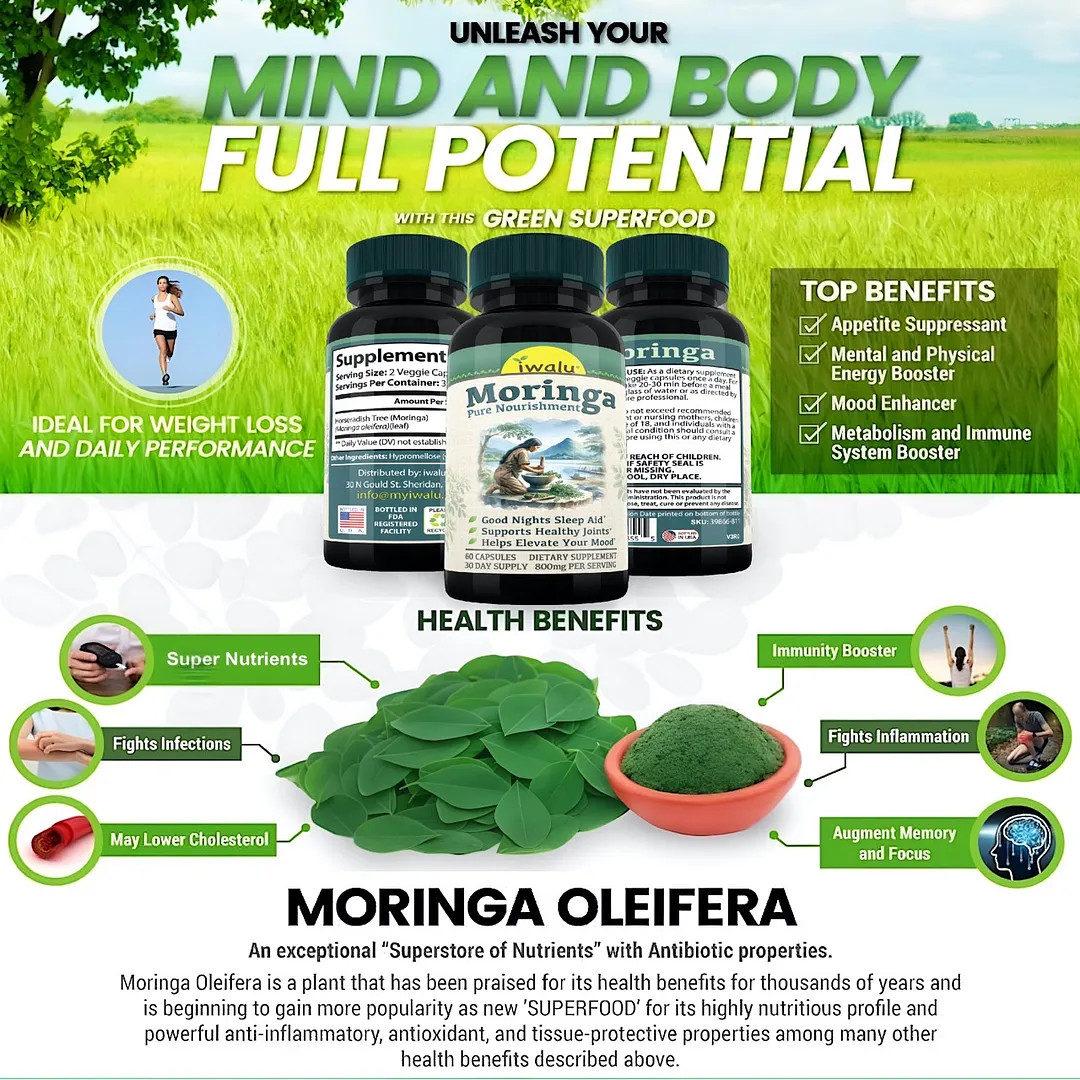 Hojas De Malunggay | Mejora Suplemento Pastilla Hombre Mujer ENVIO GRATIS