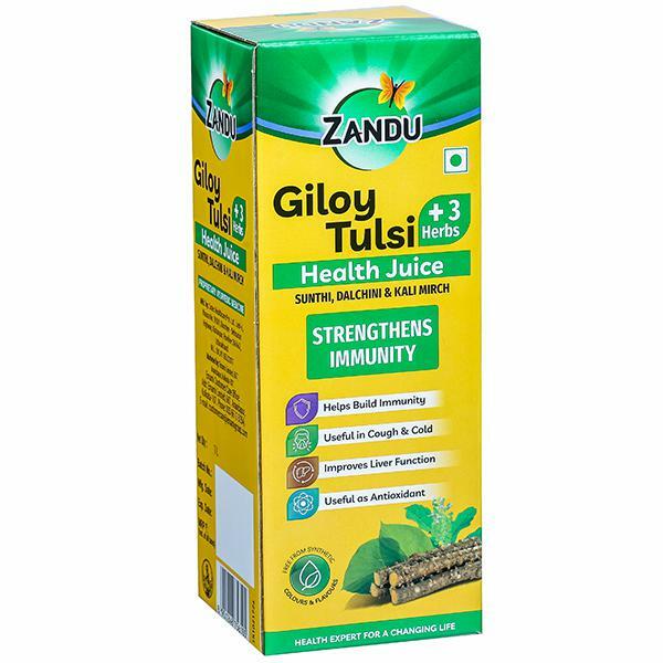 Zandu Giloy Tulsi + 3 Herbs Health Juice 1L with Free Shipping