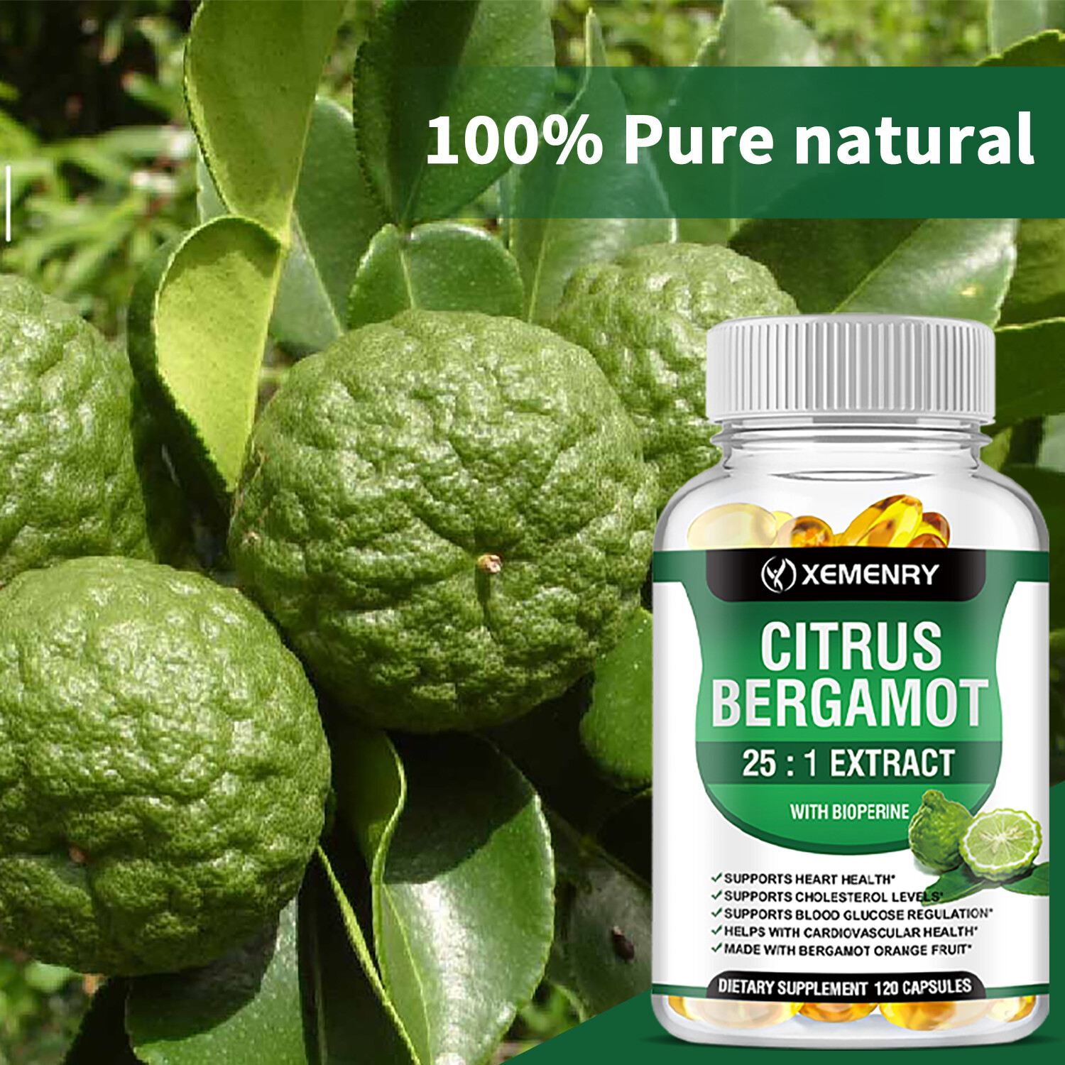Citrus Bergamot – 25:1 Extract, 50% Supports Healthy Heart and Immune Support