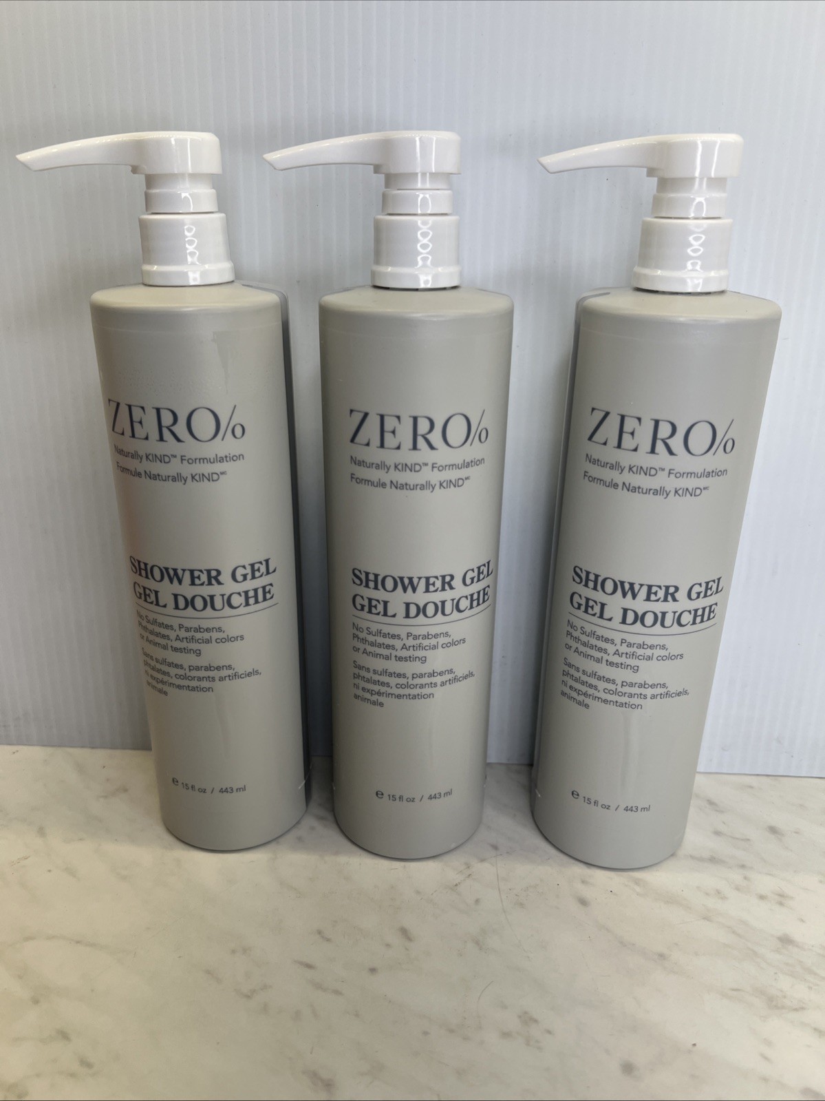 3 Bottles Gilchrist & Soames Zero% SHOWER GEL, Hilton Hotels, 15oz Each