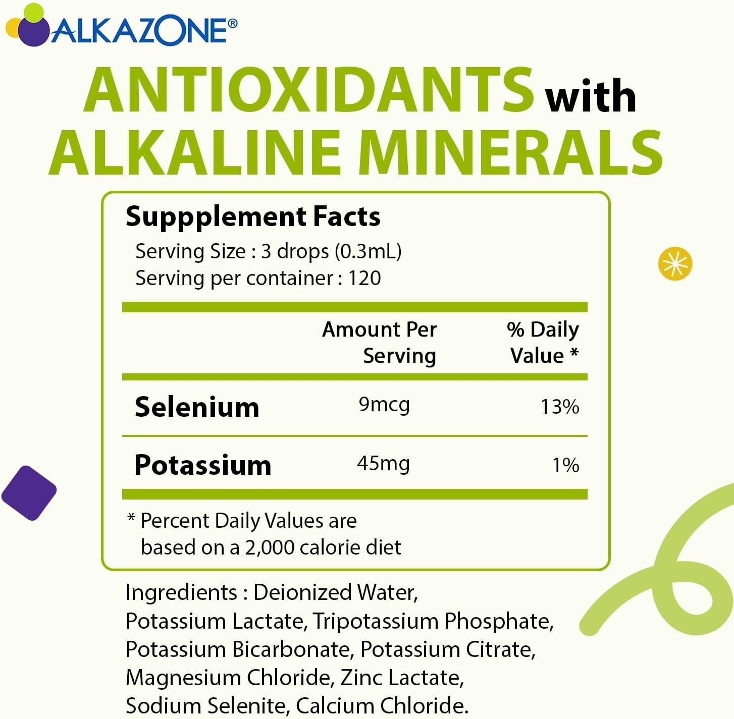 Alkazone Balance Your pH, Antioxidants Alkaline Mineral Drops, Single 1.25 Oz
