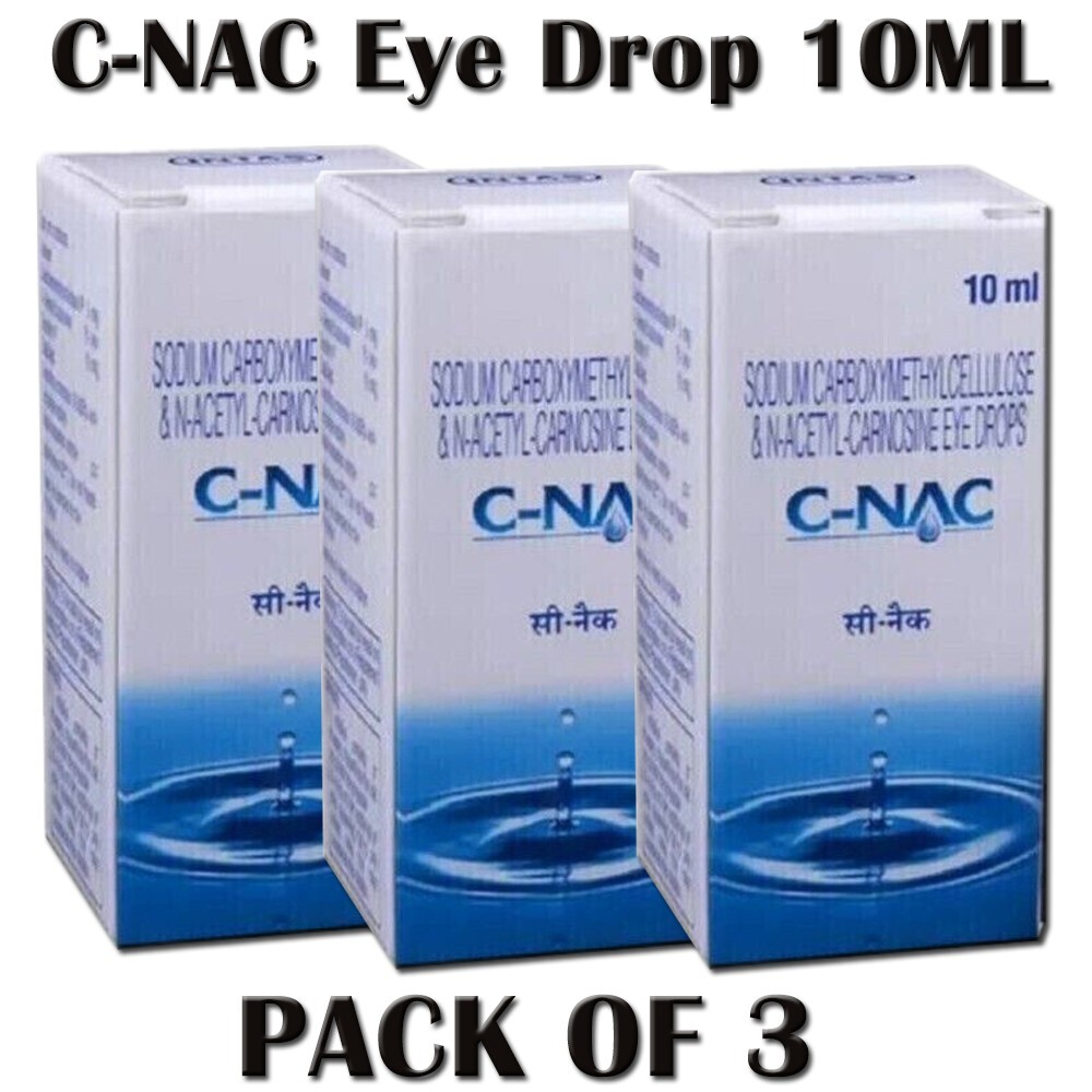 C-NAC Eye Drops, N-Acetyl-Carnosine Eye Drops – 10 ml (Pack of 3) Free Shipping