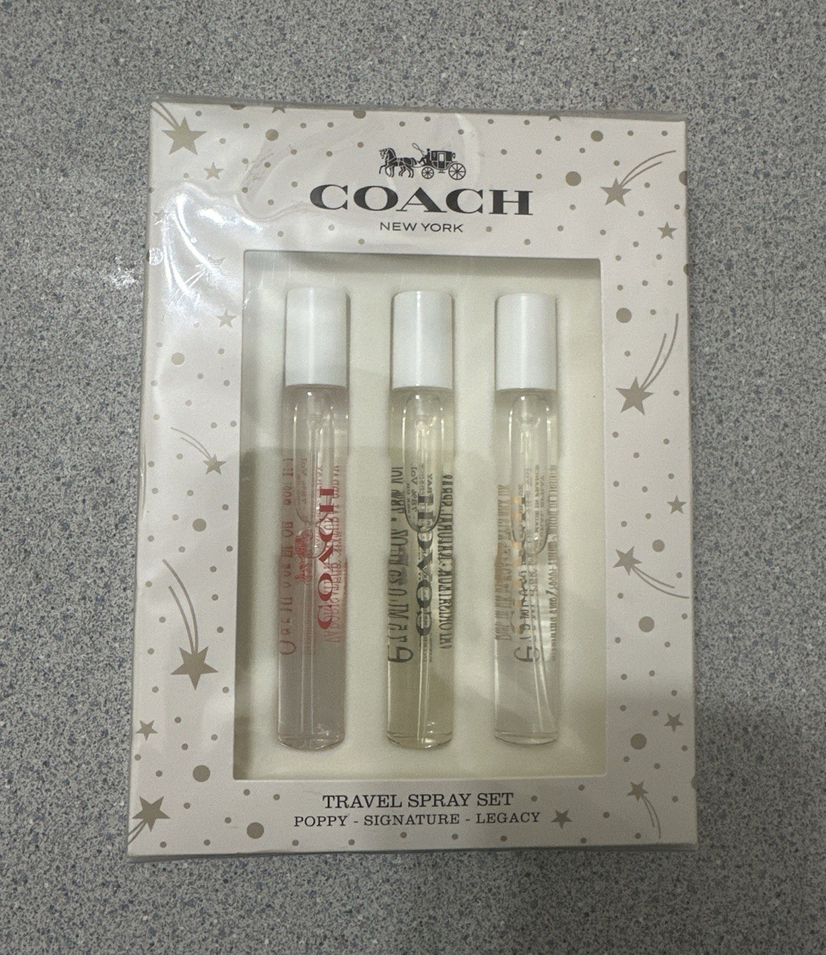 Coach Travel Size Spray Set Poppy Signature Legacy 0.25 fl oz