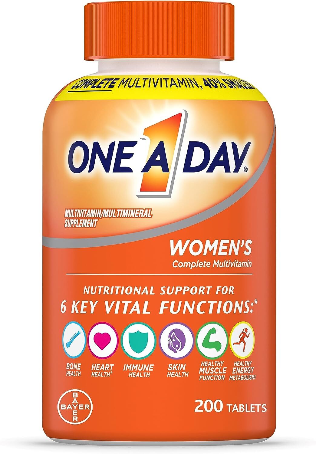 ONE A DAY Womens Complete Daily Multivitamin with Vitamin A, B , C, D 200 Count