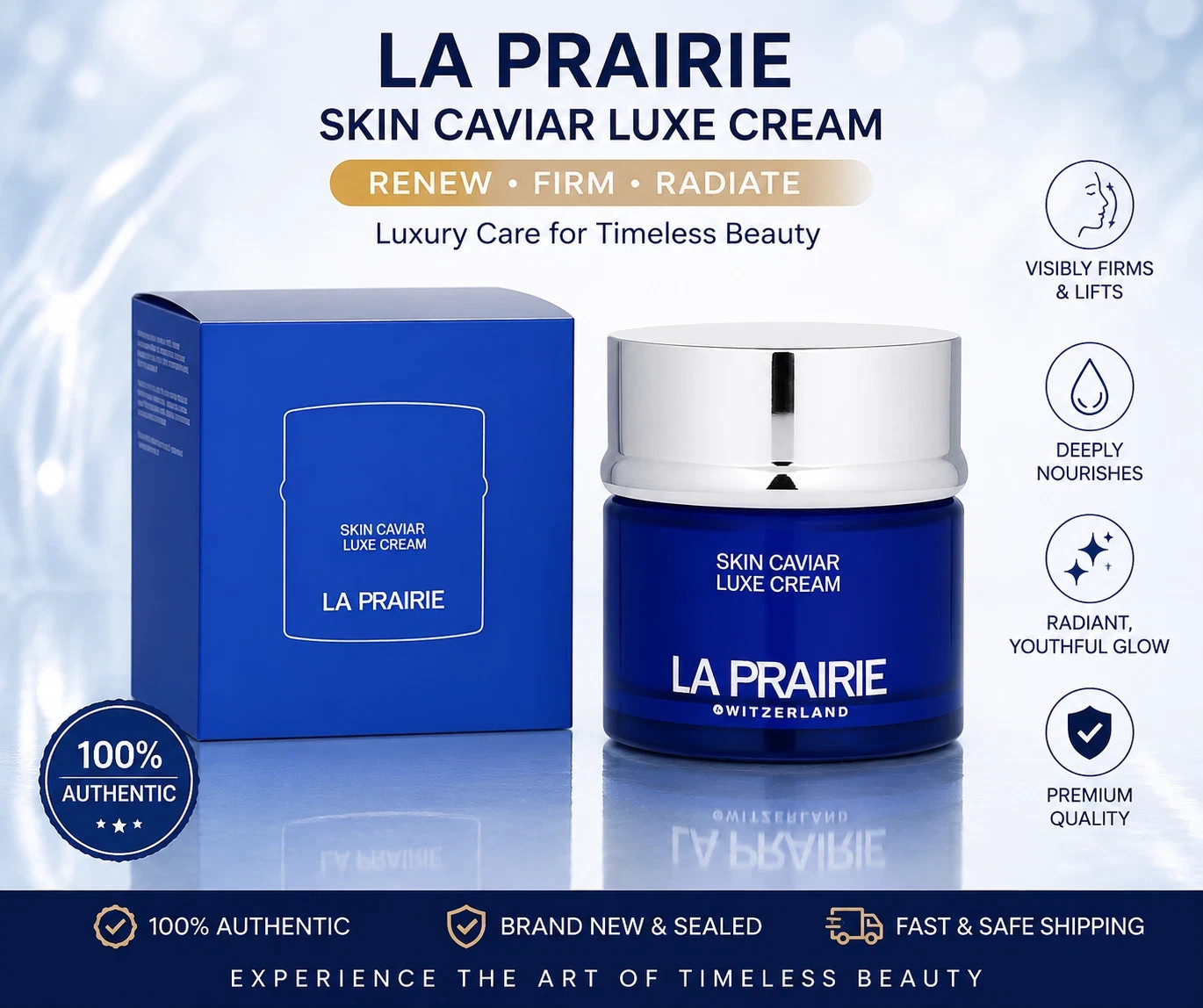 La Prairie Skin Caviar Luxe Cream 50ml 1.7oz Anti-Aging Firming Moisturizer NEW