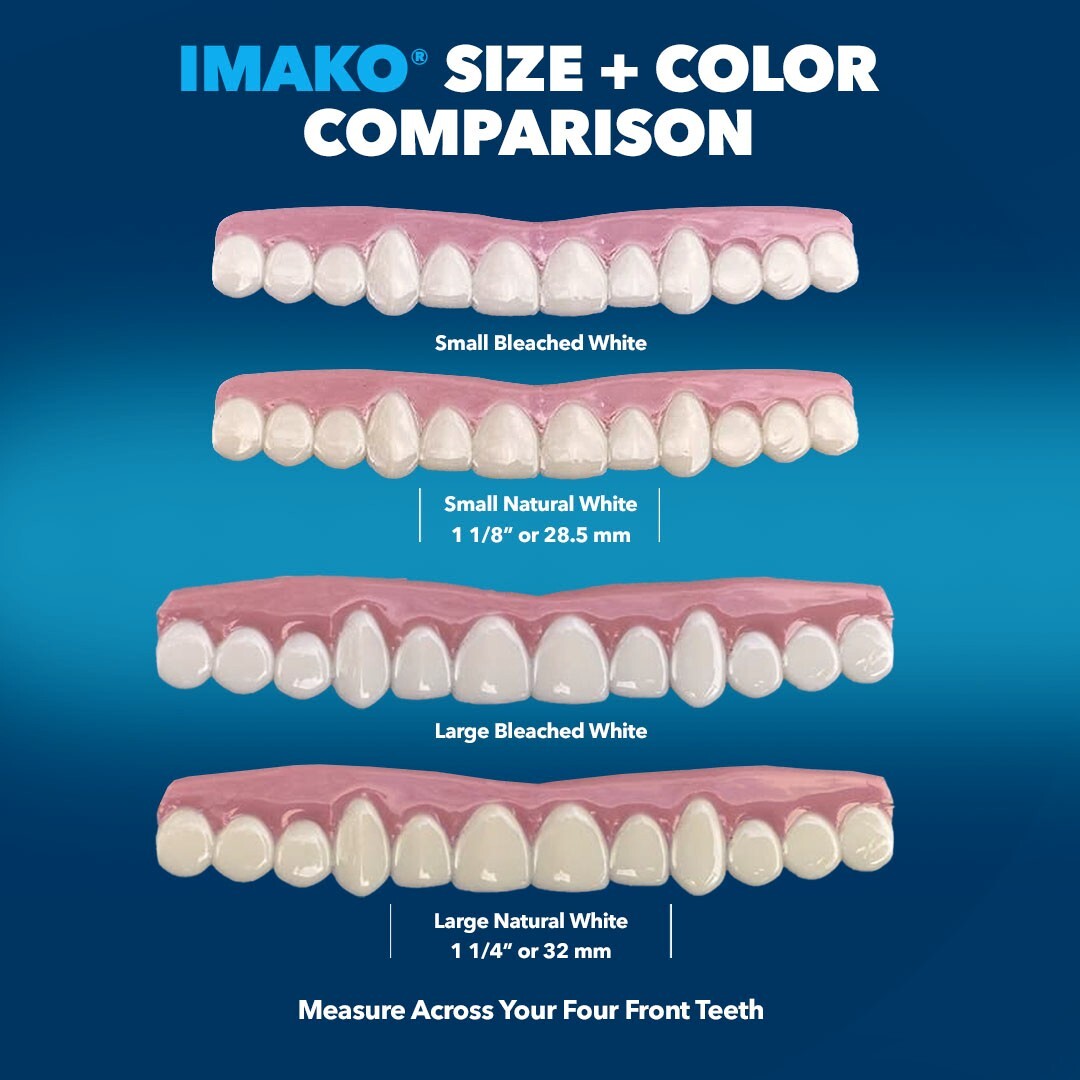Imako® Temporary Teeth Kit – Small Size Bleached Color