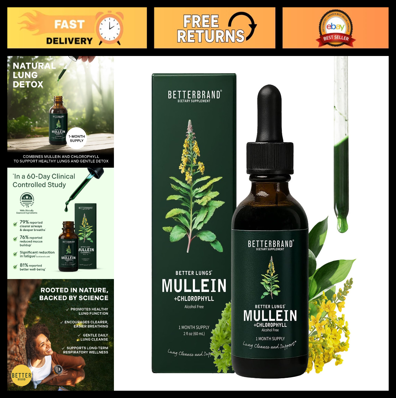 Mullein Leaf Tincture Drops for Lung Detox & Respiratory Health – Alcohol-Free 6