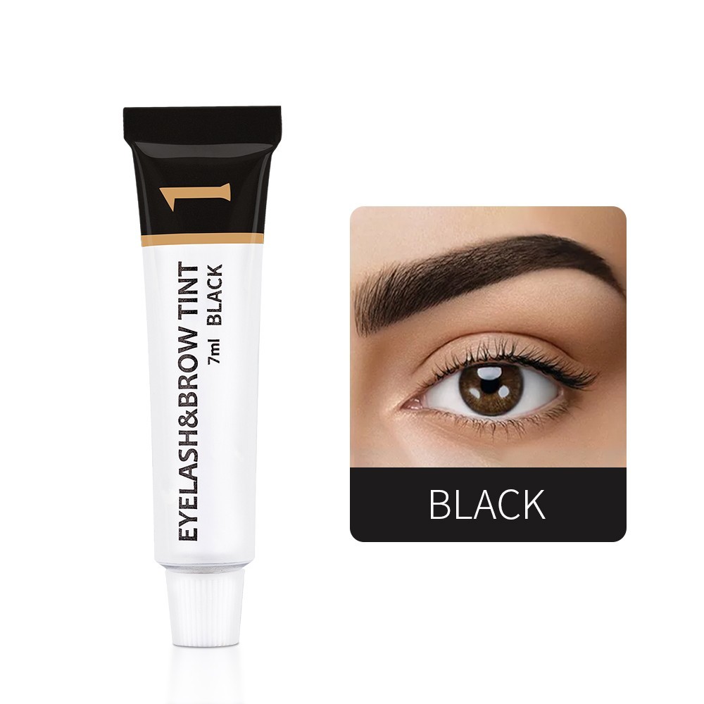 Eyelash Eyebrow Tint Kit Waterproof Long Lasting Hair Dye Permanent Color Black