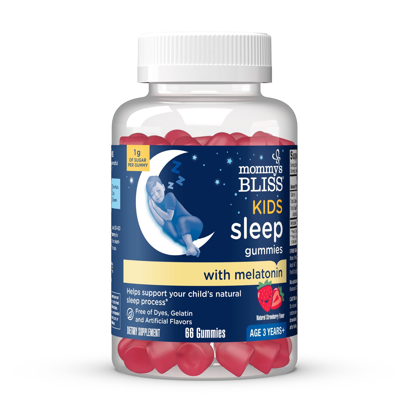 Strawberry Kids Sleep Gummies – 66 Count Dietary Supplement for Restful Nights