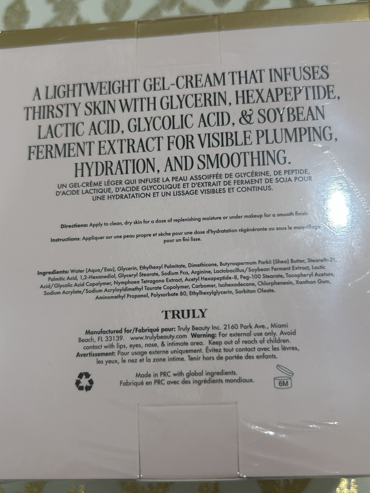 Truly Cloud Cream Pro-Peptide Gel-Cream Face Moisturizer Fragrance-Free 1.7