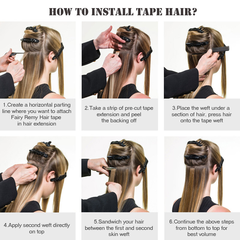 20-60pcs Tape In 100% Real Remy Human Hair Extensions Skin Weft THICK BLONDE US