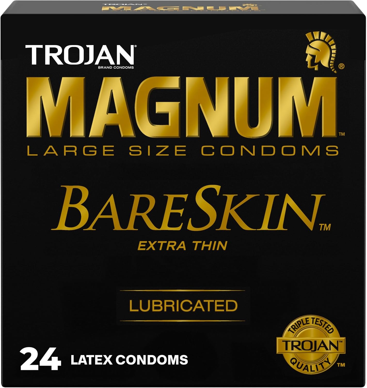 TROJAN Magnum BareSkin Large Latex Condoms 24 Count for Men