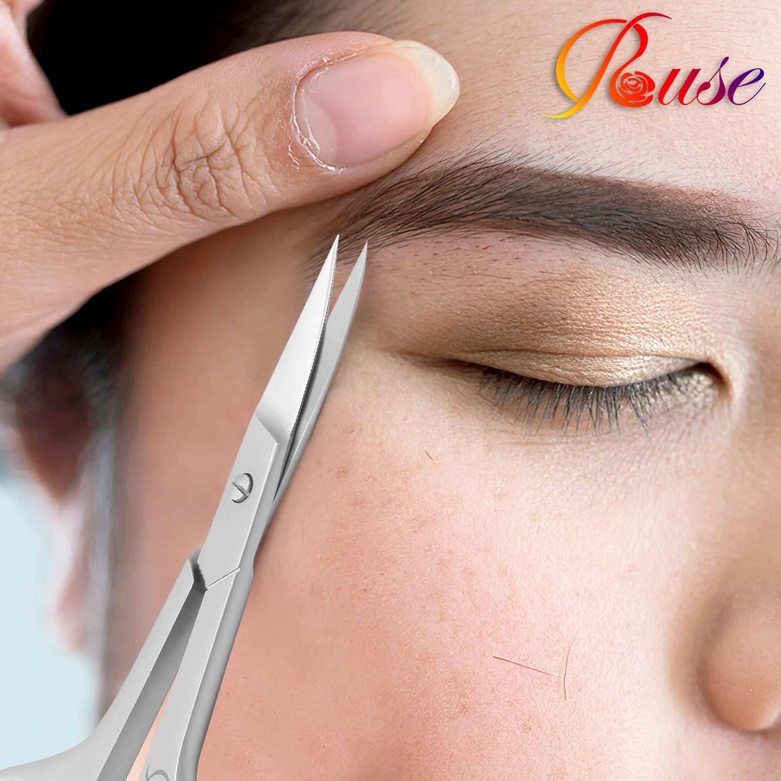 ROUSE Cuticle Scissors Professional Grooming Stainless Steel Silver