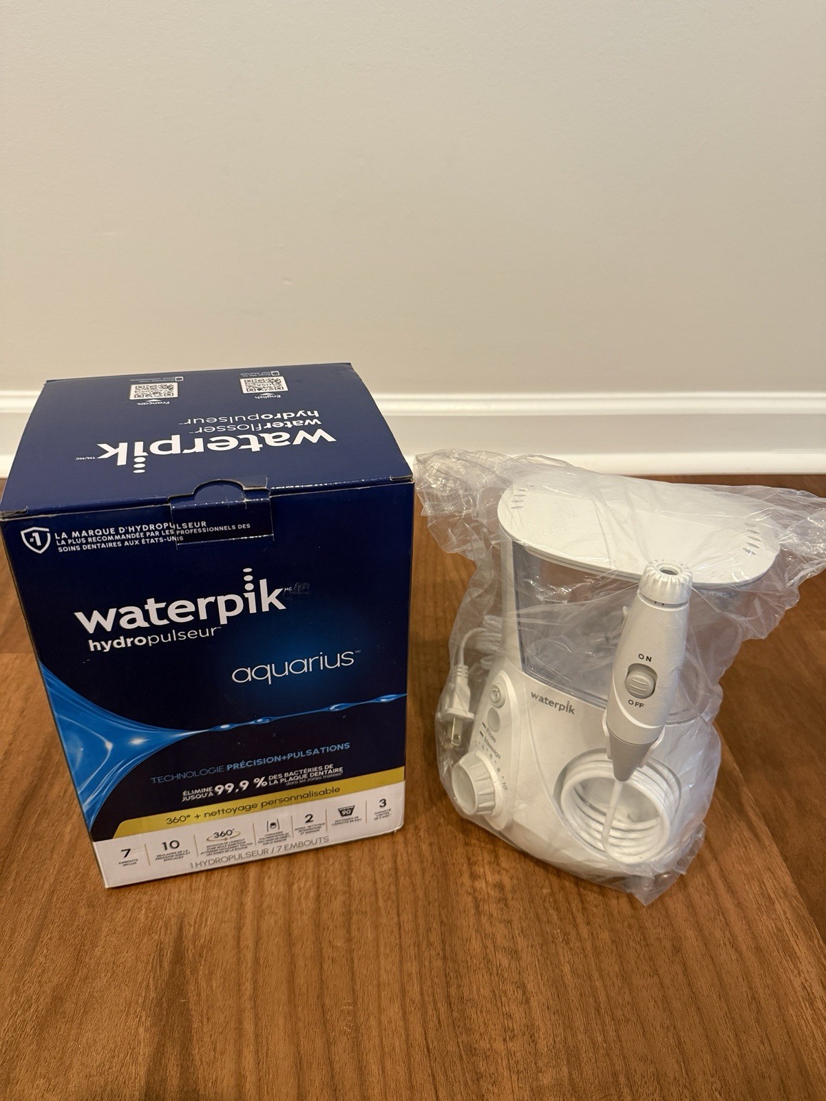 Waterpik Aquarius Water Flosser For Teeth Cleaning Gums Braces White 10 Settings