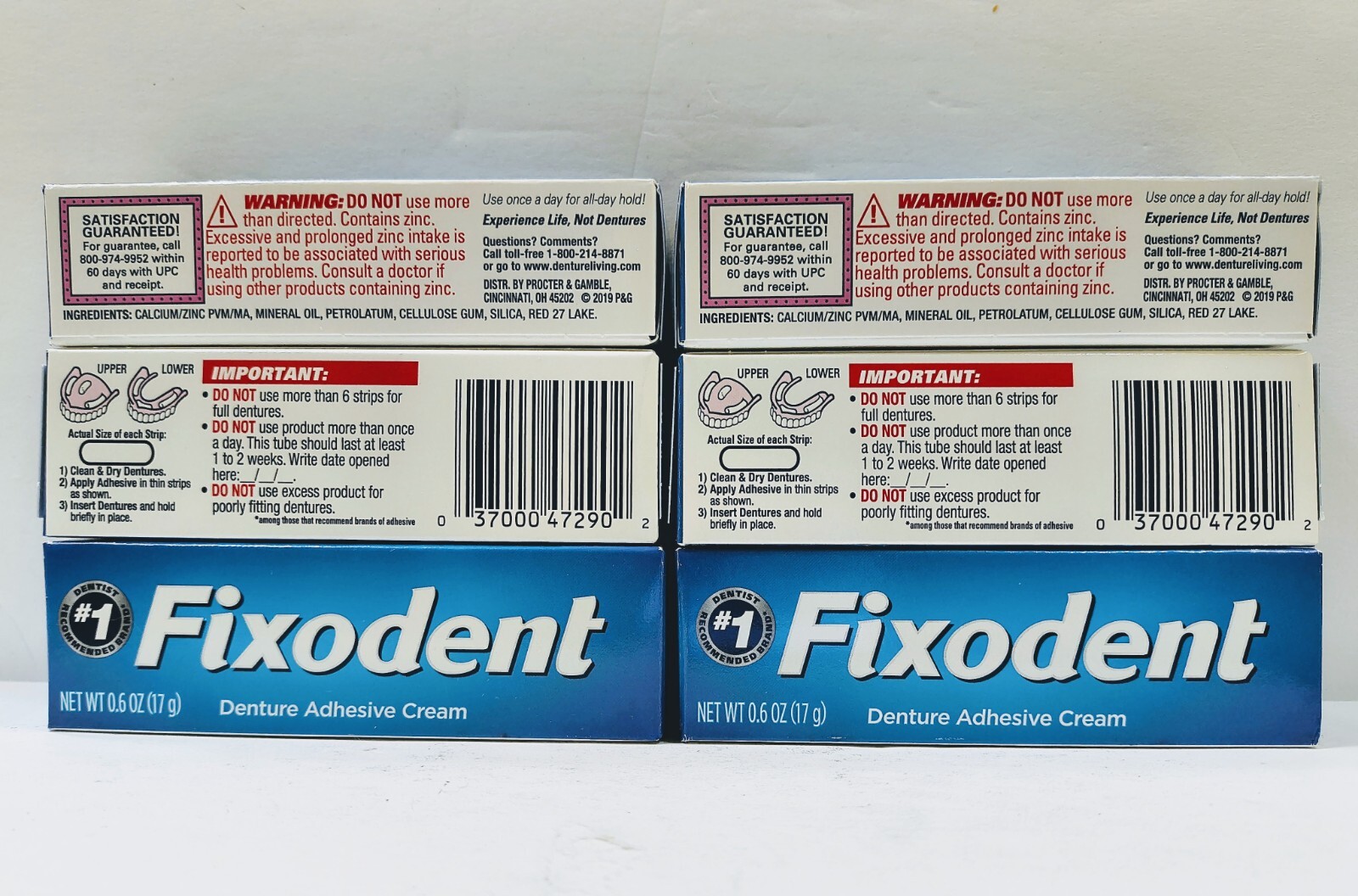 ixodent Secure Denture Adhesive Cream, 0.6 oz 6 Pack