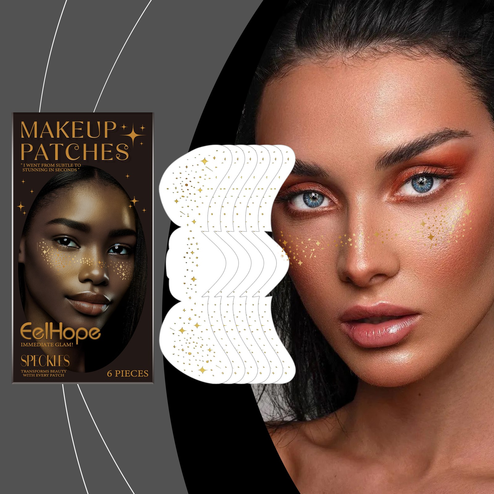 Freckle Tattoo Stickers Waterproof Temporary Party Makeup Face Cheeks