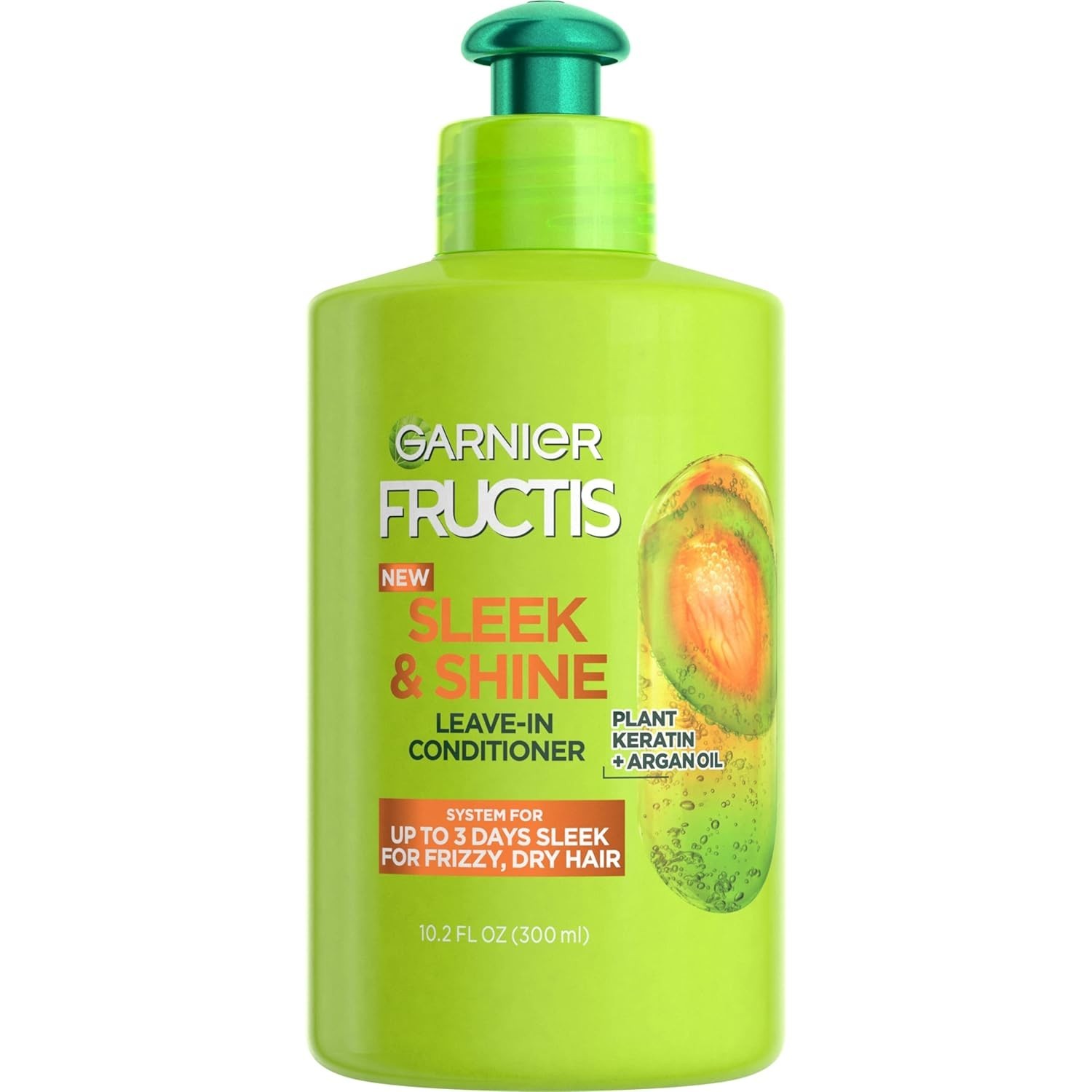Garnier Fructis Sleek & Shine Leave-In Conditioning Cream for Frizzy 1 Count.