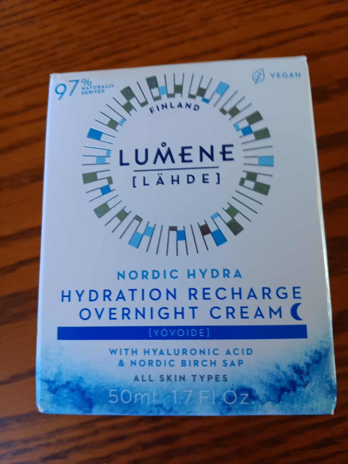 Lumene Lahde Hydration Recharge Overnight Cream All Skin Types 1.7 oz/50 ml