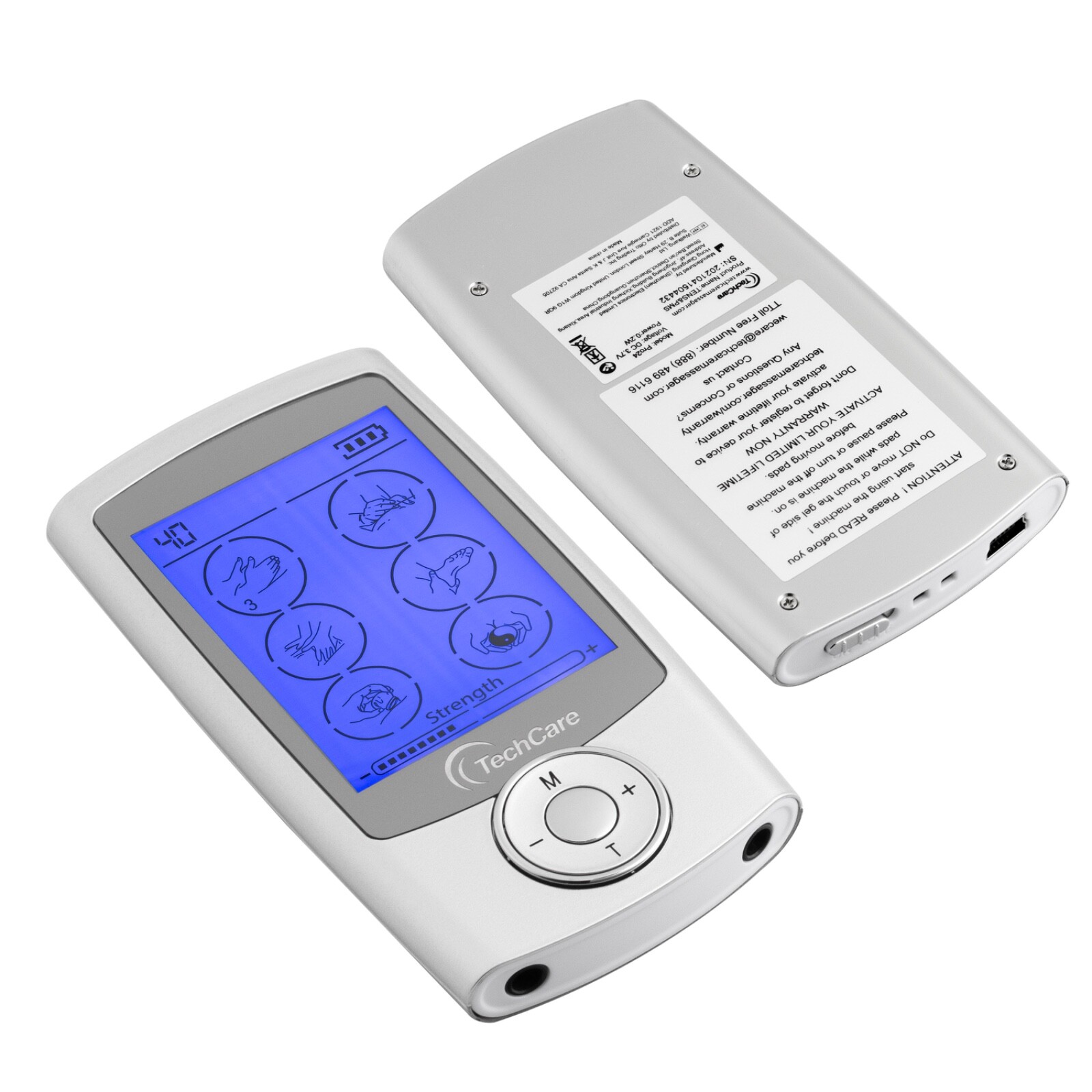 Tens Unit Muscle Stimulator 24 Modes Dual Channel Combo Set Slippers + Belt
