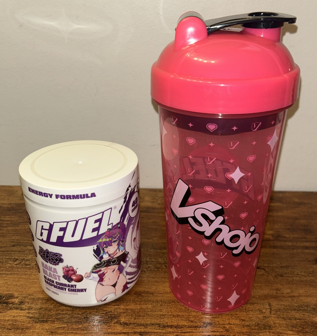 G FUEL Projekt Melody Baka Blast Energy Tub + VShojo Shaker Cup EXP 07/2028 NEW