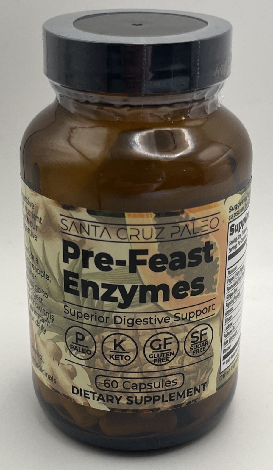Santa Cruz Paleo Pre-Feast Enzymes – Digestive Enzyme Supplement 60 Caps