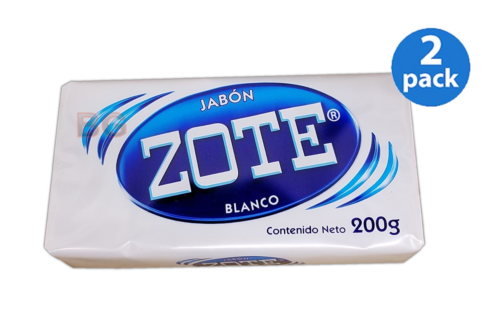 Zote White Laundry Soap Washing Clothes 7oz Bars Detergent Jabon Blanco (2 Bars)