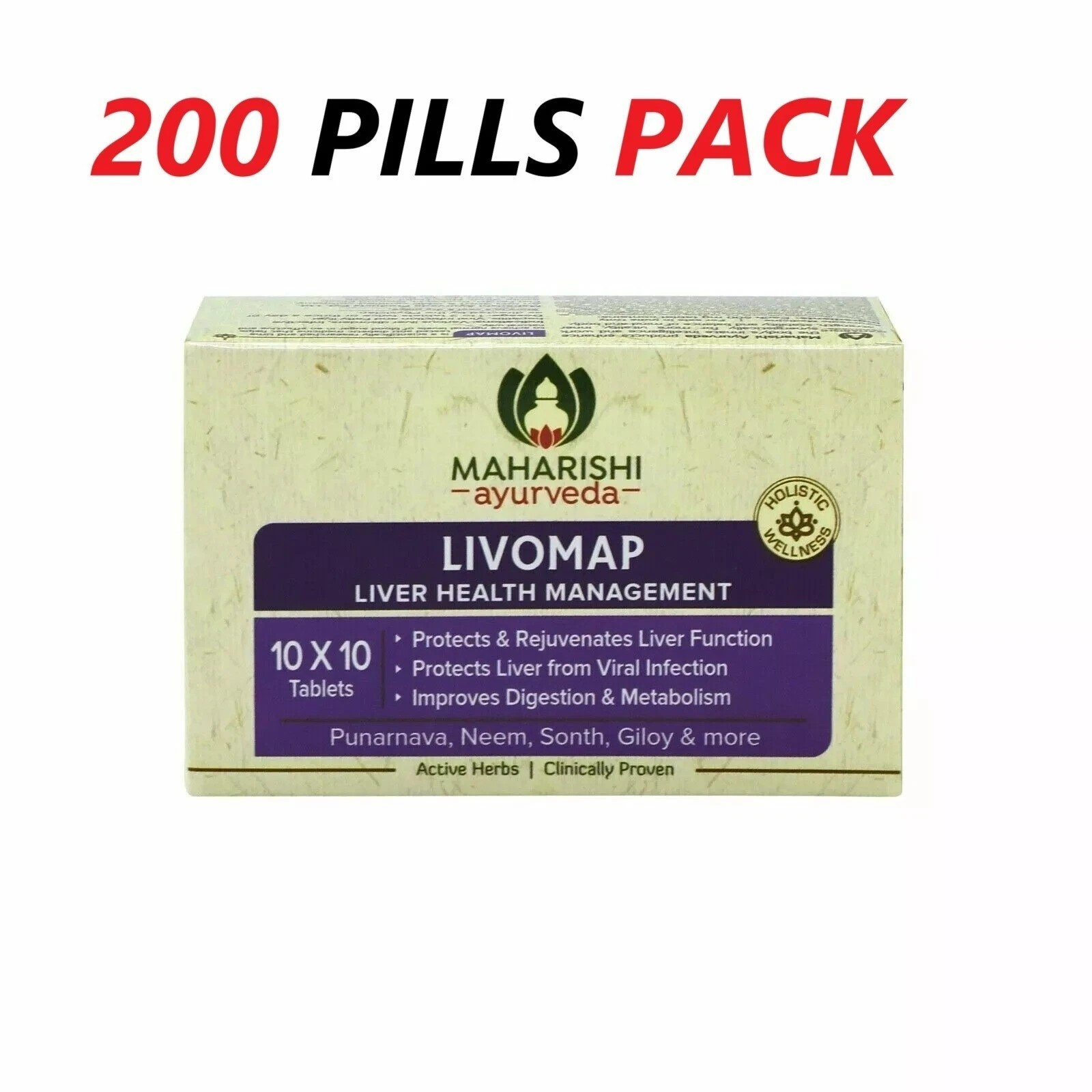 LIVOMAP 200 Tabs Maharishi Ayurveda With Long Expiry & Free Shipping