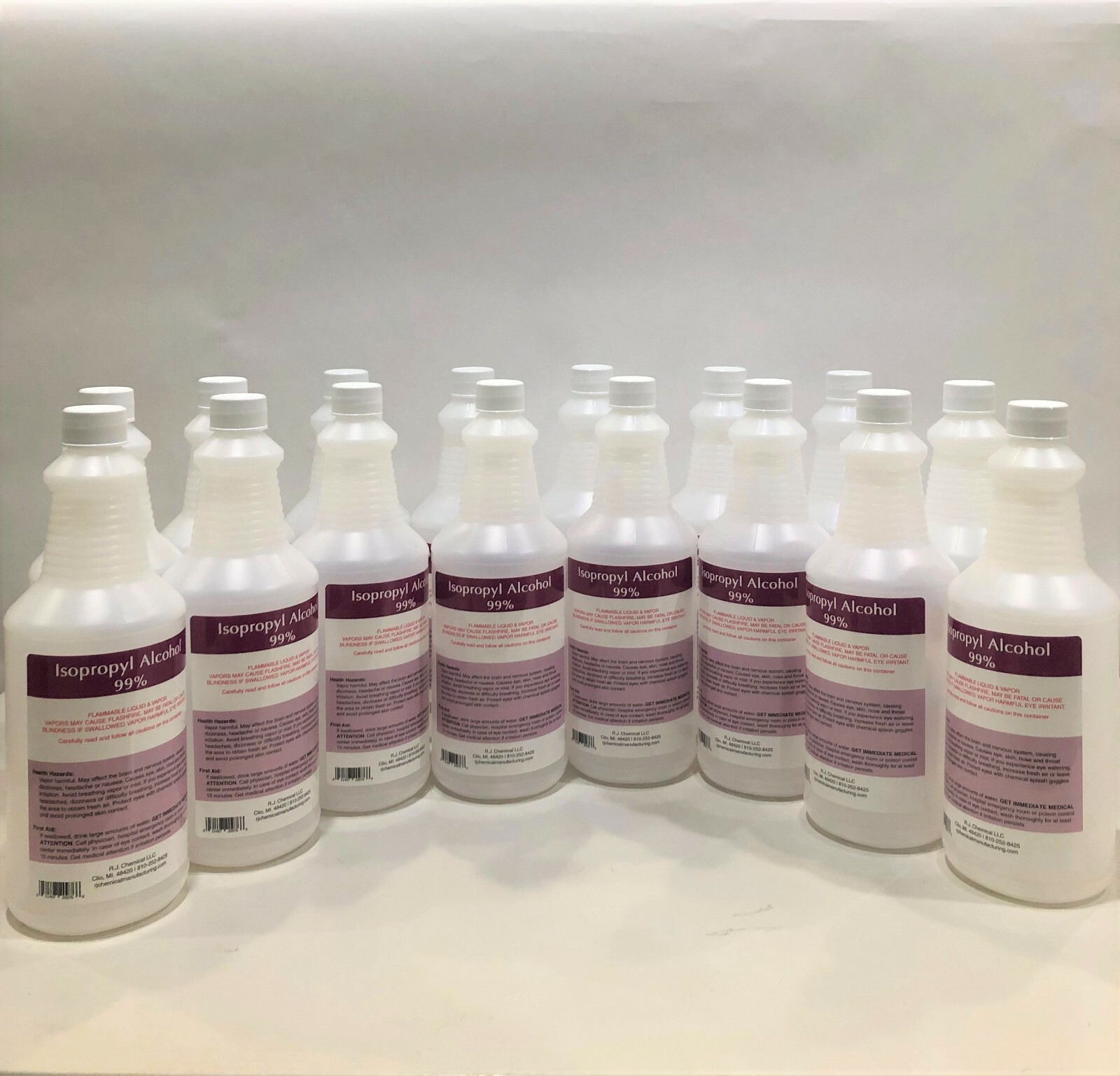 ISOPROPYL ALCOHOL 99%- NO IMPURITIES – 4 GALLONS PACKED IN 16 QUARTS