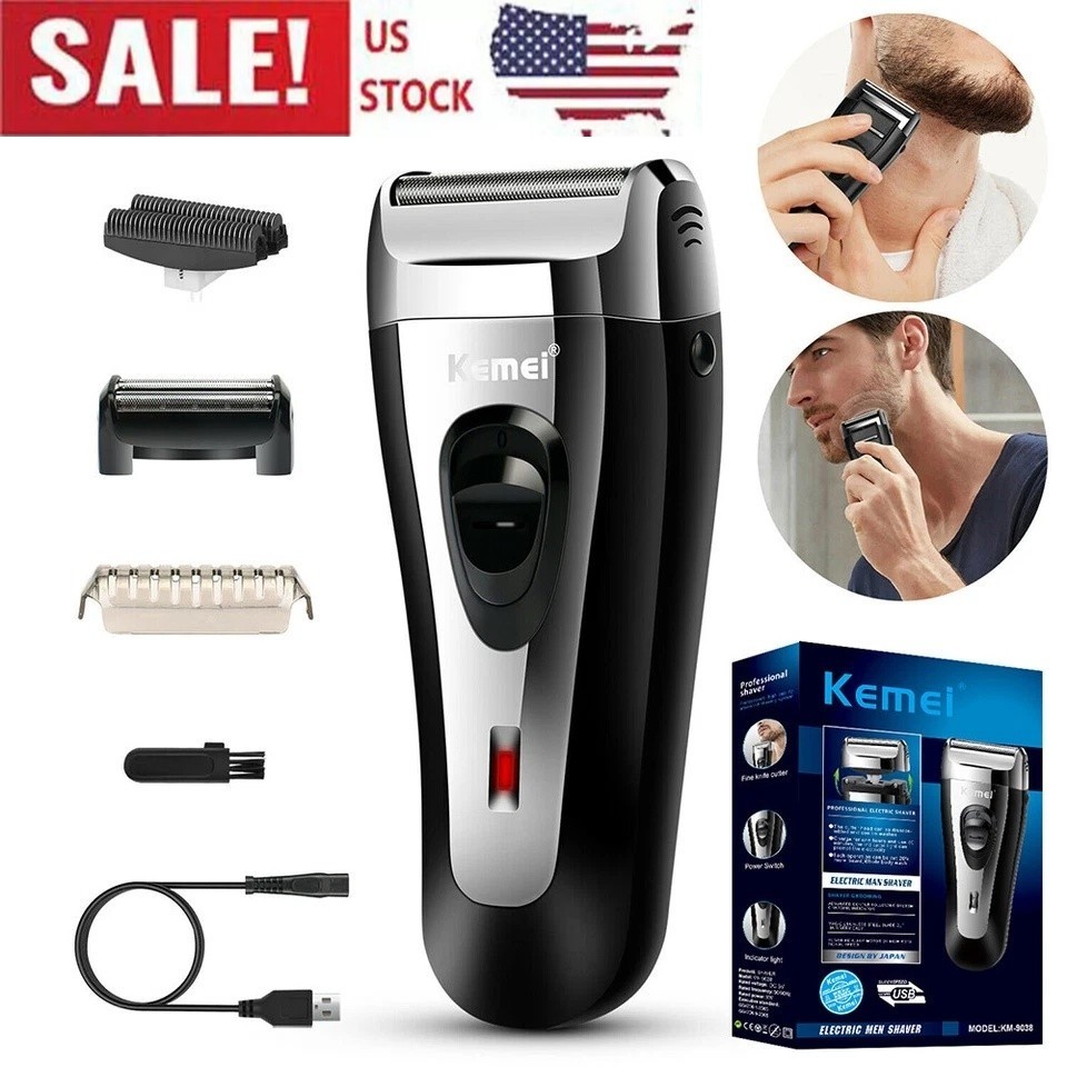 Mens USB Electric Shaver Trimmer Razor Rechargeable Hair Beard Shaving Machine