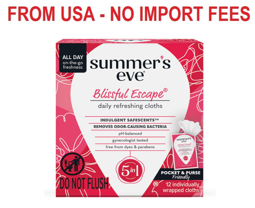 Summer’s Eve Blissful Escape Feminine Wipes, Gentle pH-Balanced Formula Helps Co