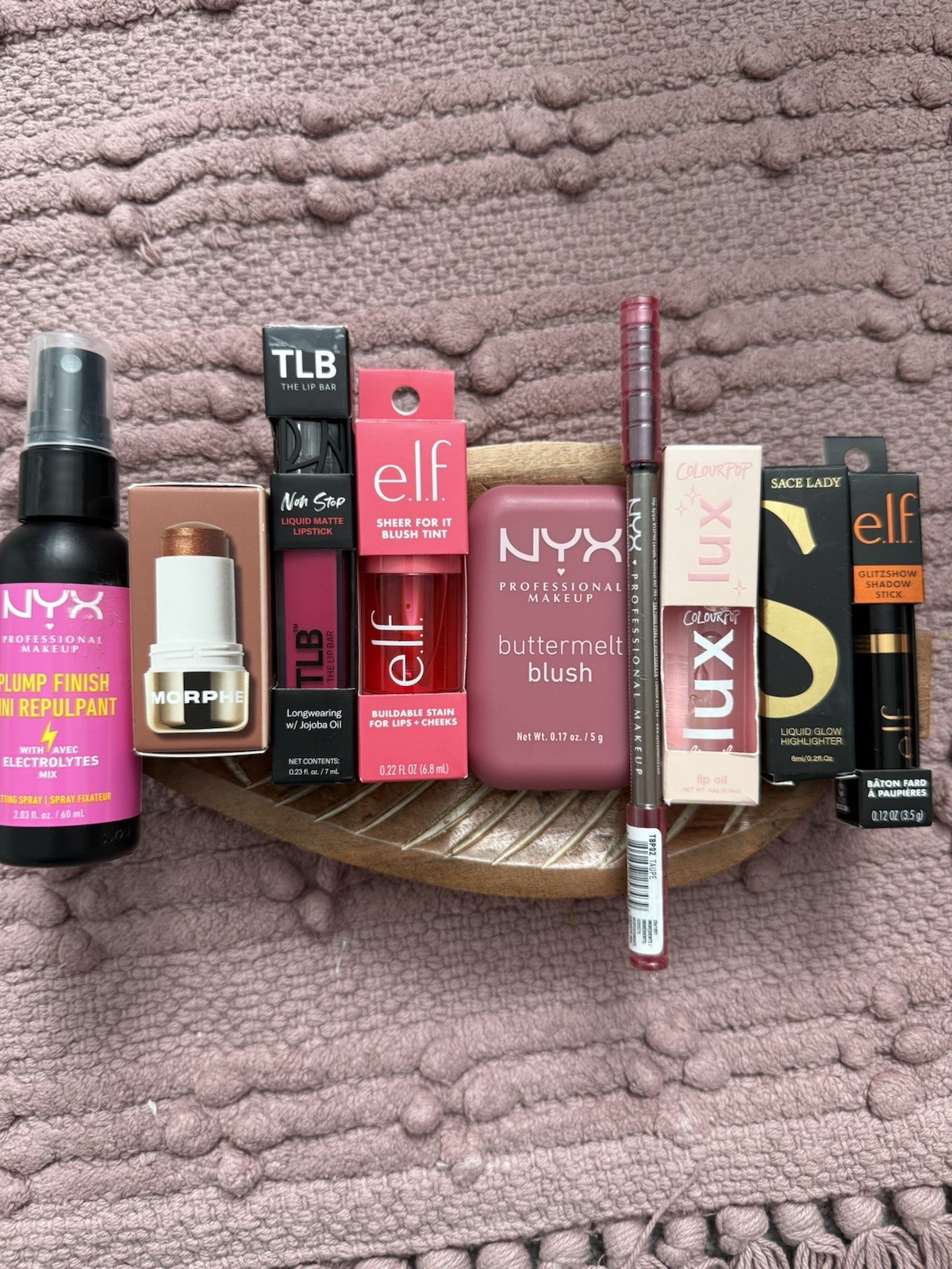 Makeup Lot – NYX Setting Spray, Buttermelt, e.l.f., morph, TBL, Colour Pop