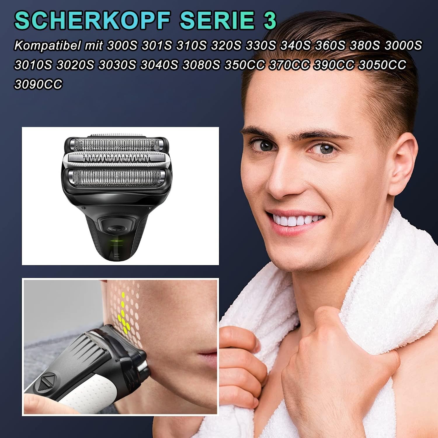 21B Series 3 Electric Replacement Shaver Head – Close Shave, Multiple Models