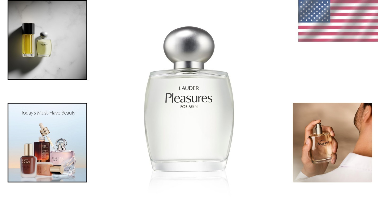 3.4 Fl Oz Pleasures Eau De Toilette for Men – Luxurious Citrus & Fresh Woods
