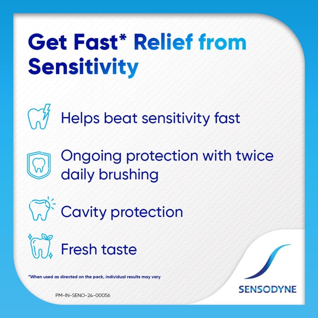 Sensodyne Toothpaste Rapid Relief Fast Sensitivity Relief Pack 160gm (80gm x 2)