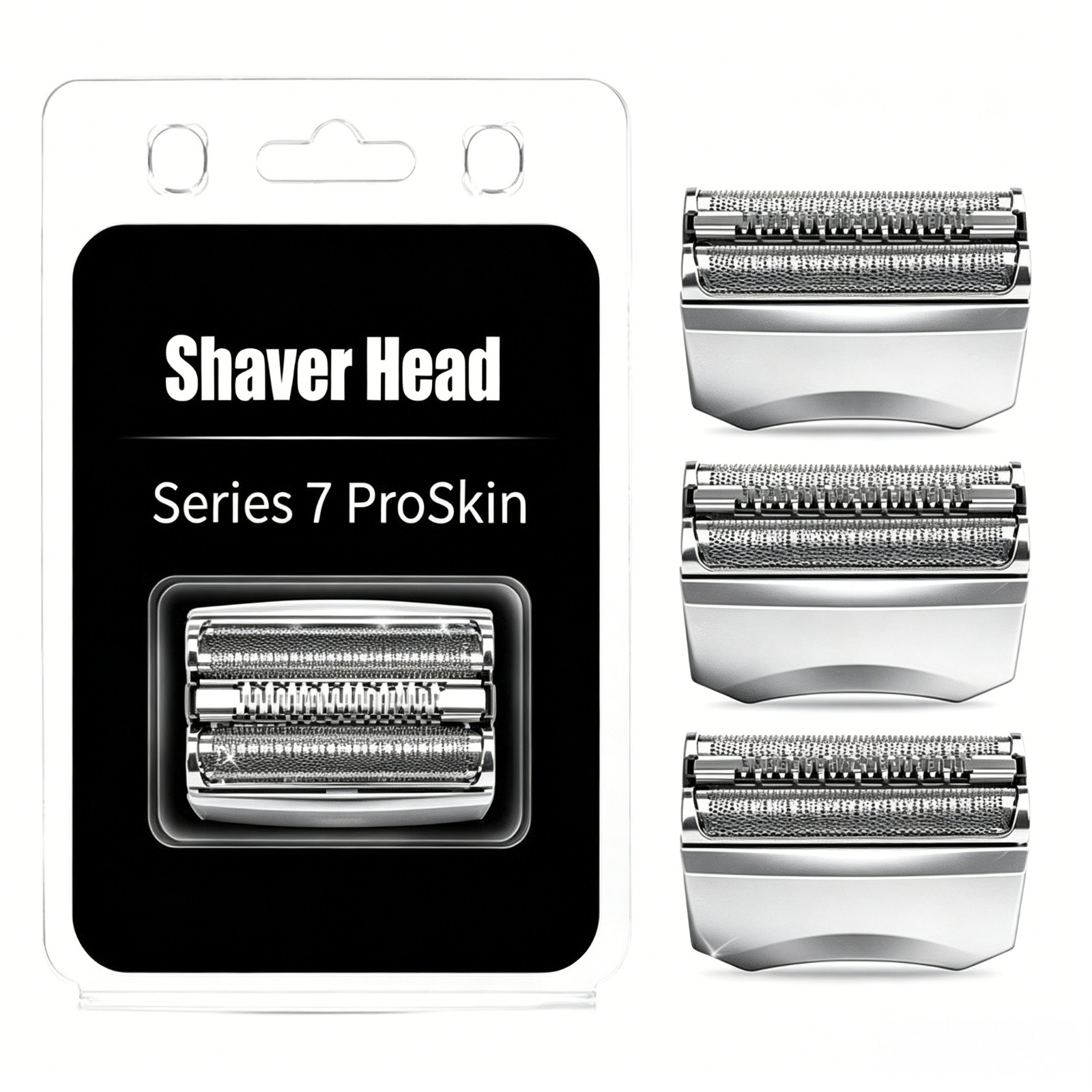 70S Replacement Head Compatible with Braun Series 7 Foil Shaver 720 750CC 3Pcs