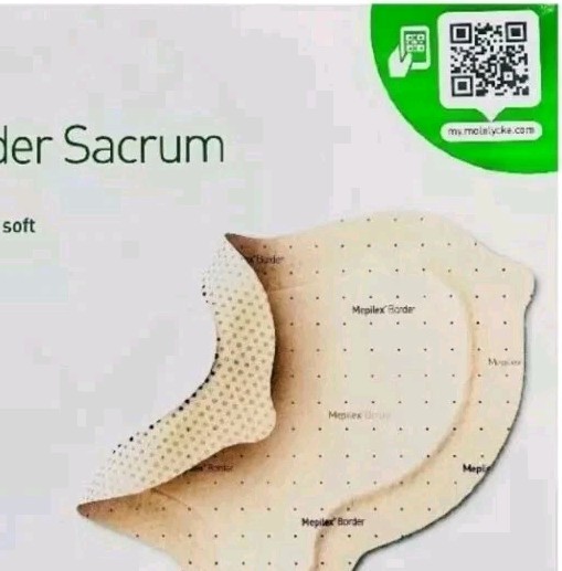 BOX OF 10- MEPILEX BORDER SACRUM – 6.3in x 7.9in – SAFETAC DRESSINGS