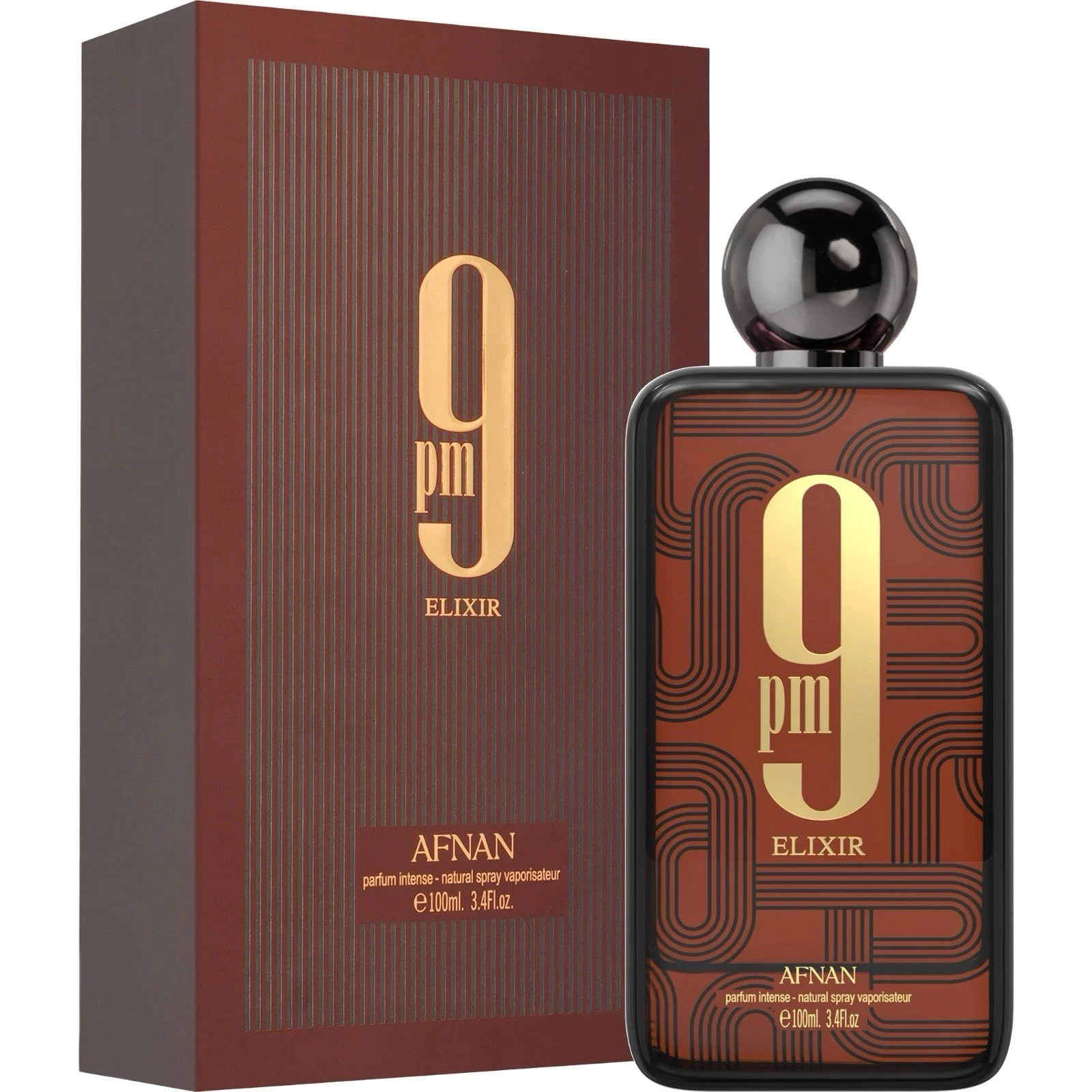 AFNAN Unisex 9PM Elixir Extrait de Parfum Spray 3.4 oz New