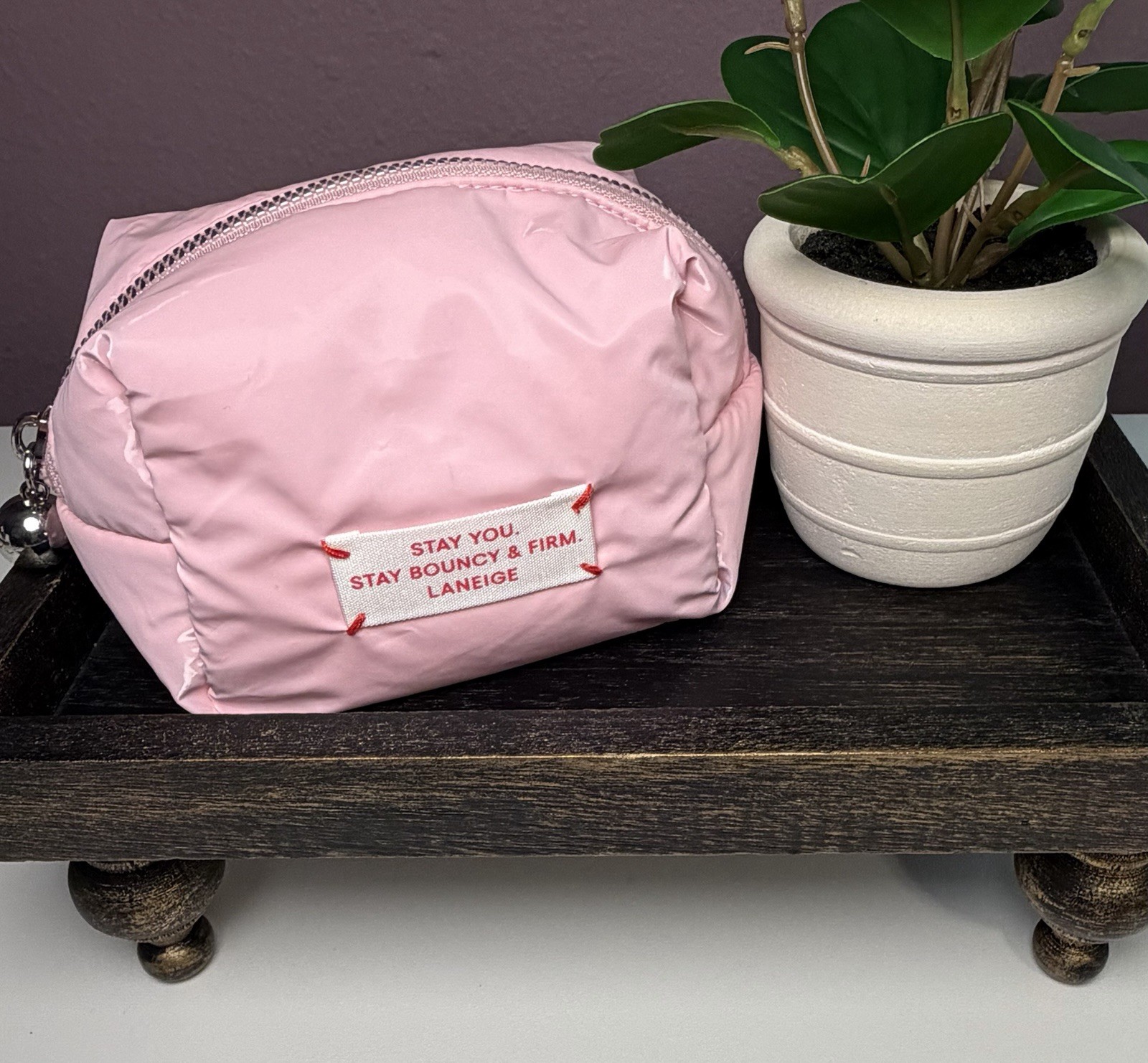 New LANEIGE Light Pink Pouch with Branded Patch
