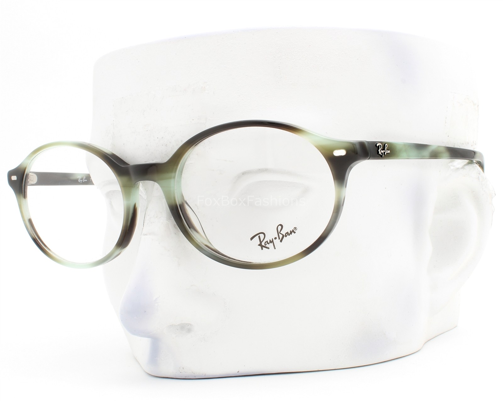 Ray-Ban German Eyeglasses Glasses RB5429 8356 Polished Green Horn 53mm with Case