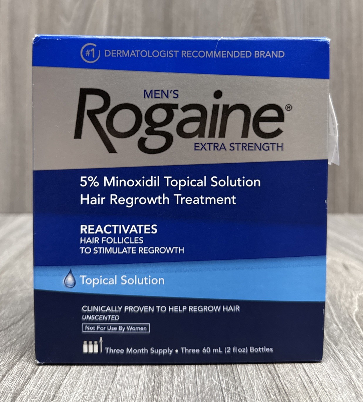 Rogaine Men’s Extra Strength 5% Topical Solution Hair Regrowth 3 Mon Sup 02/2027