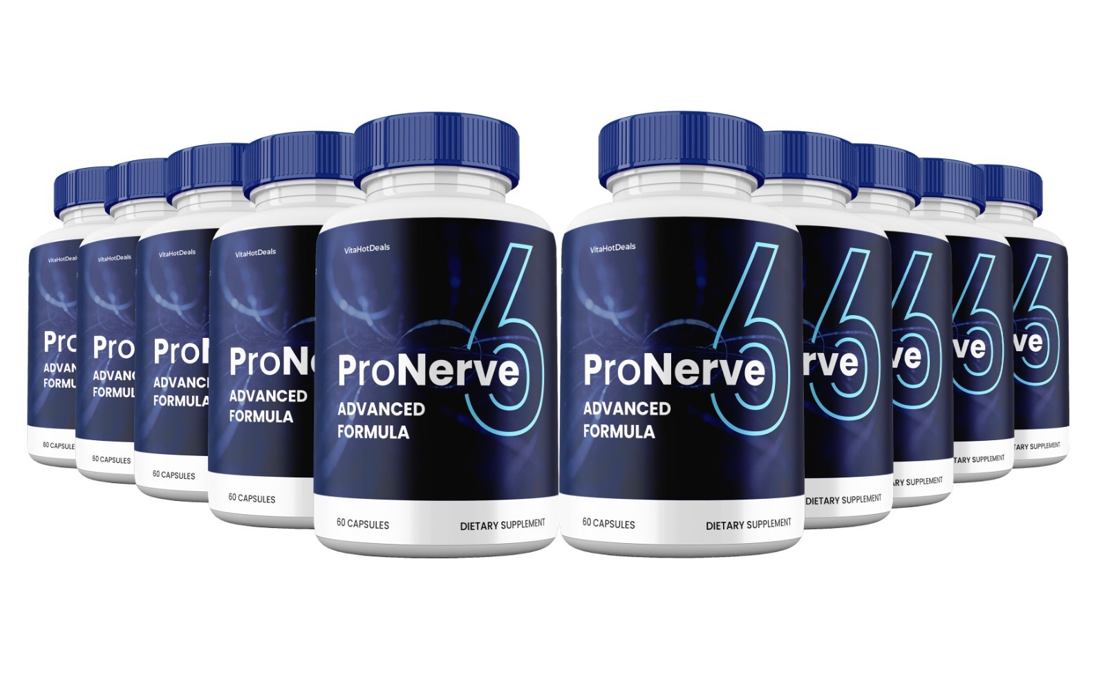 ProNerve 6 Capsules, Max Strength, Pro Nerve 6 Nerve Health Supplement (10 Pack)