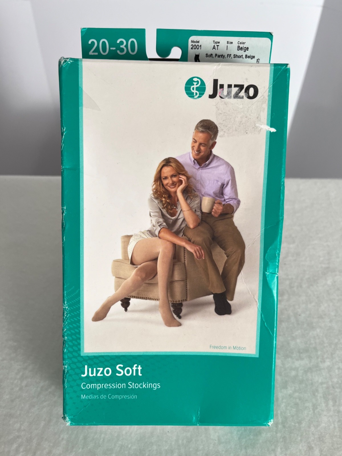 Juzo Soft 2001 Compression Pantyhose Closed Toe, 20-30 mmhg Size I SHORT – Beige