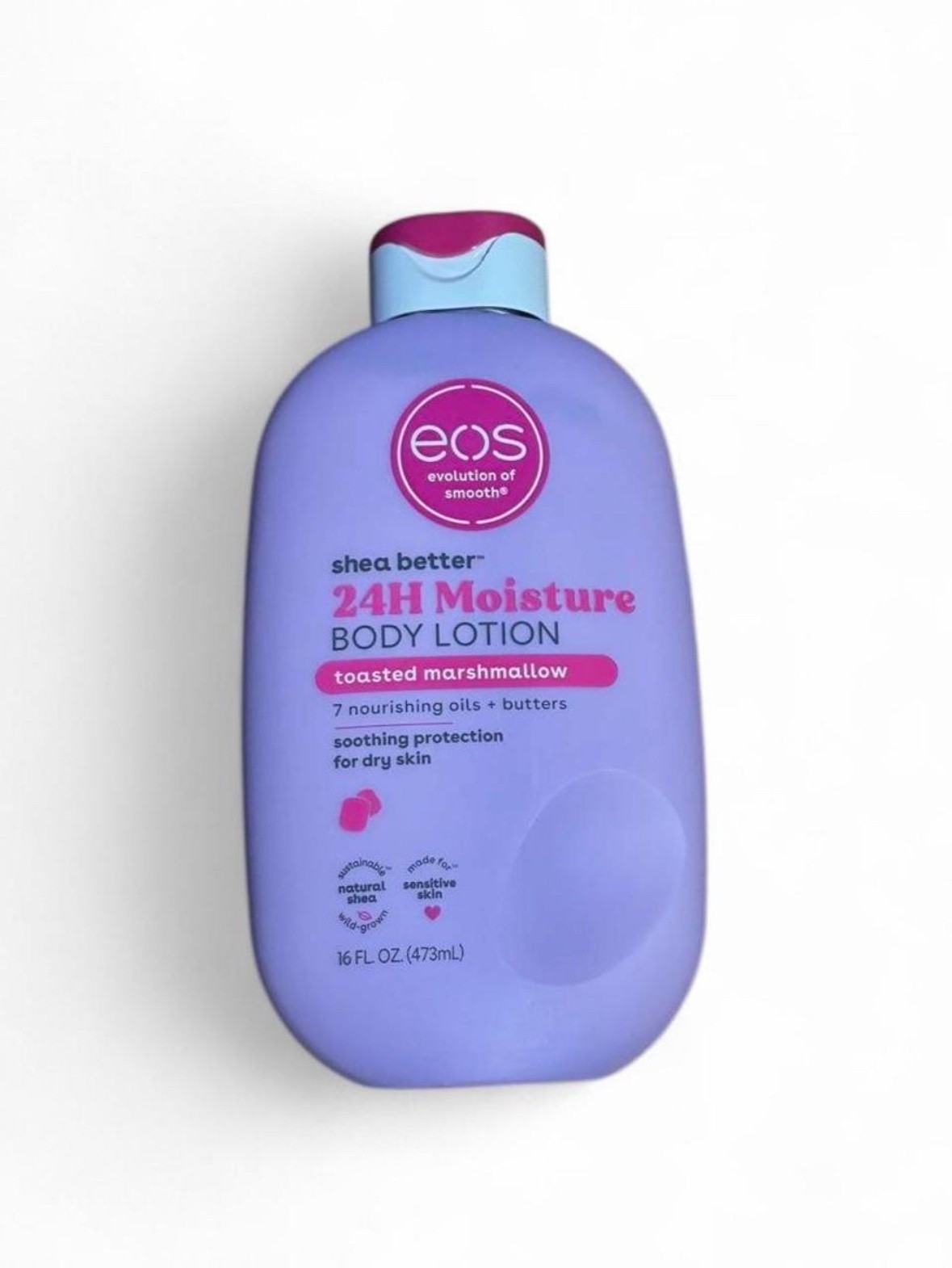 eos Shea Better 24H Moisture Body Lotion RARE Toasted Marshmallow 16 oz vegan