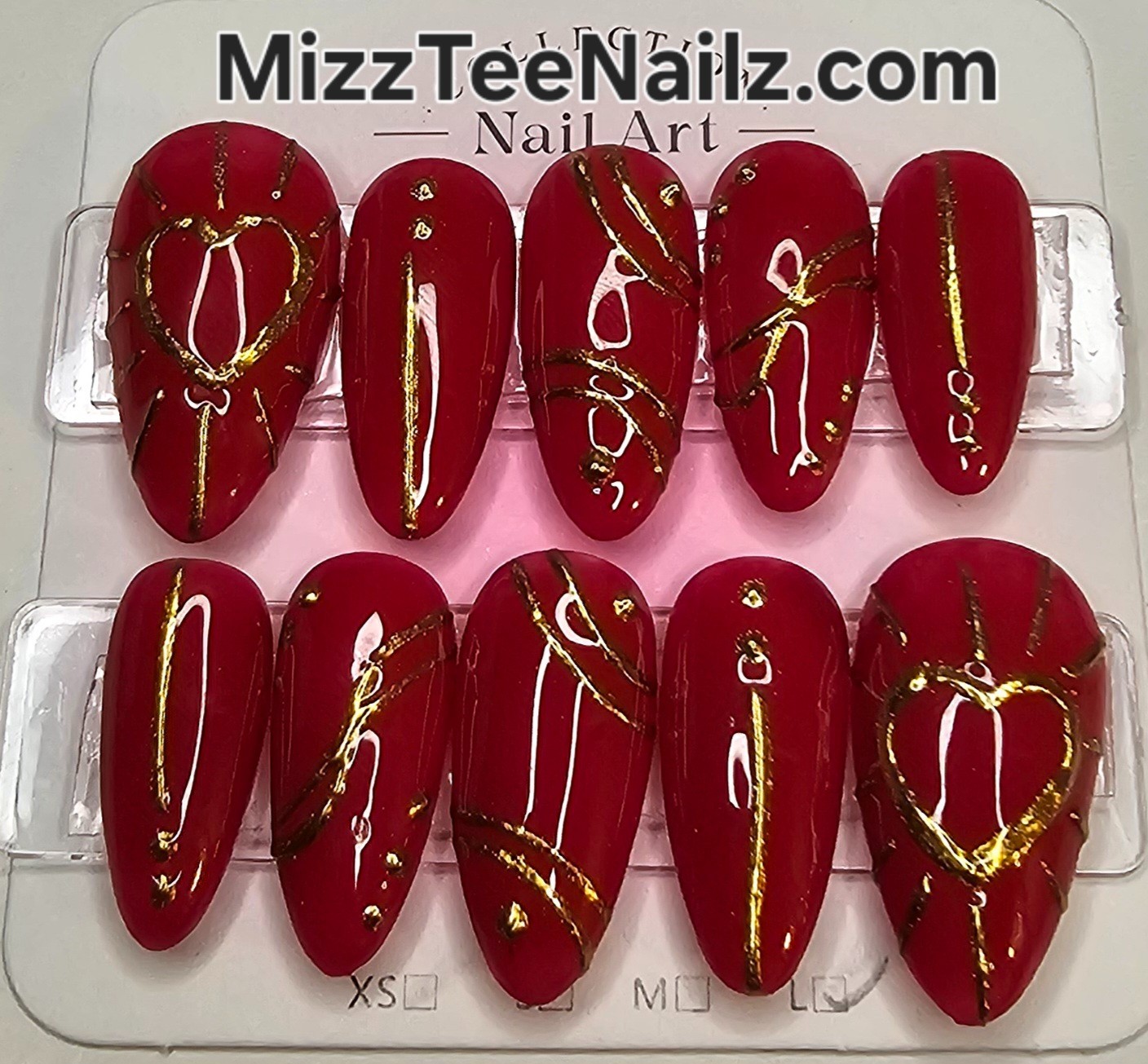 Press-On Nail Set #88: Gilded Linework