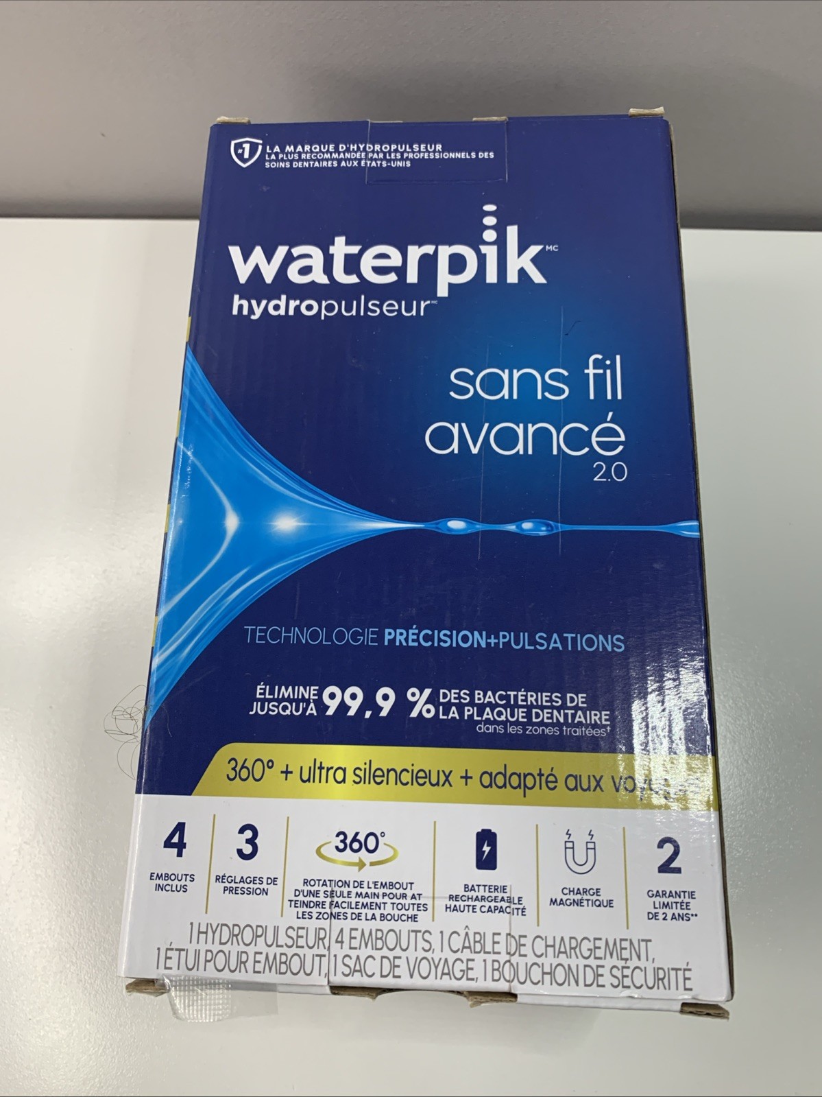 Waterpik WP-580 Cordless Advanced 2.0 Flosser White NO SIGN OF BEEN USED READ
