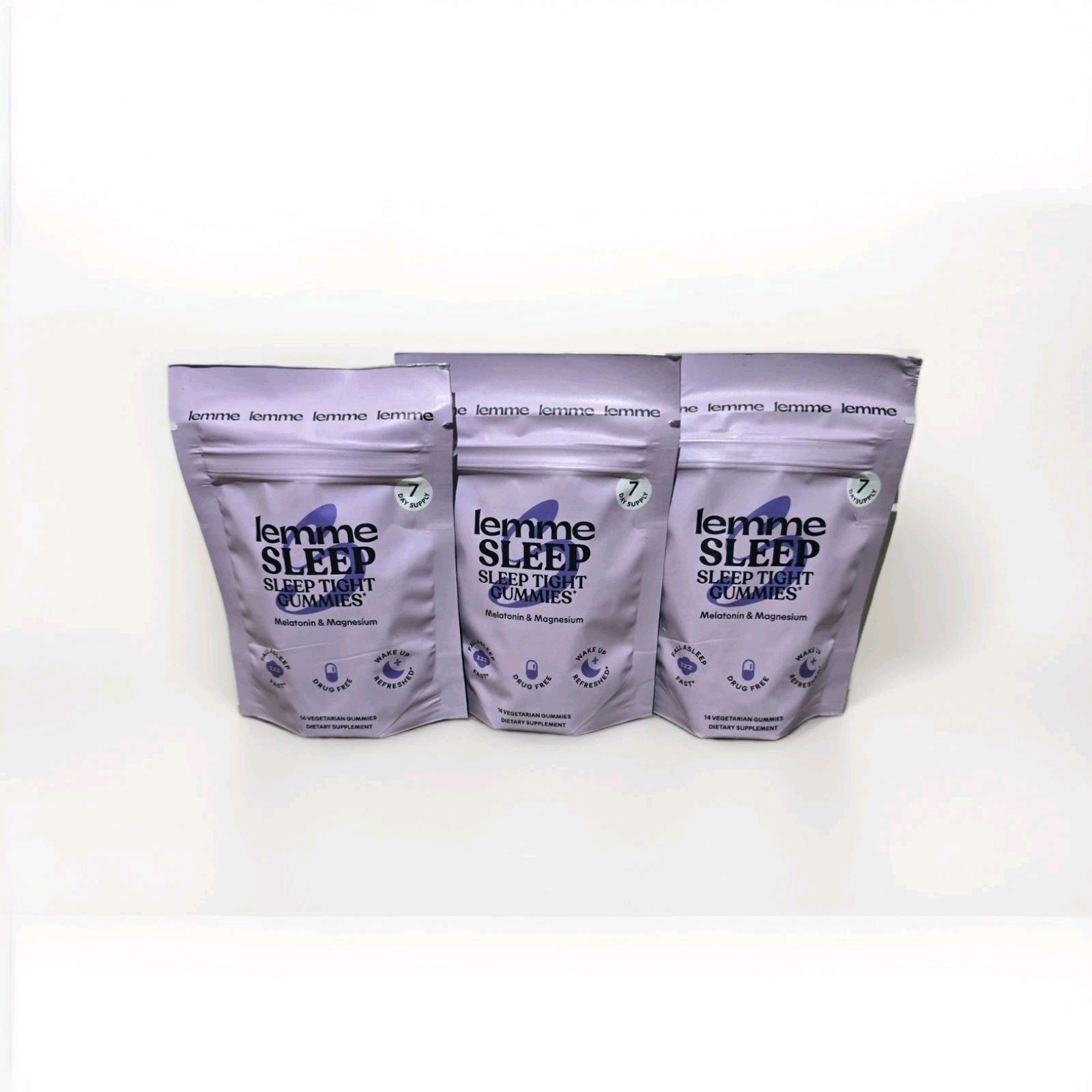 Lemme Sleep Gummies 42 Count Melatonin & Magnesium (3 Packs Of 14 Ct) 07/2027