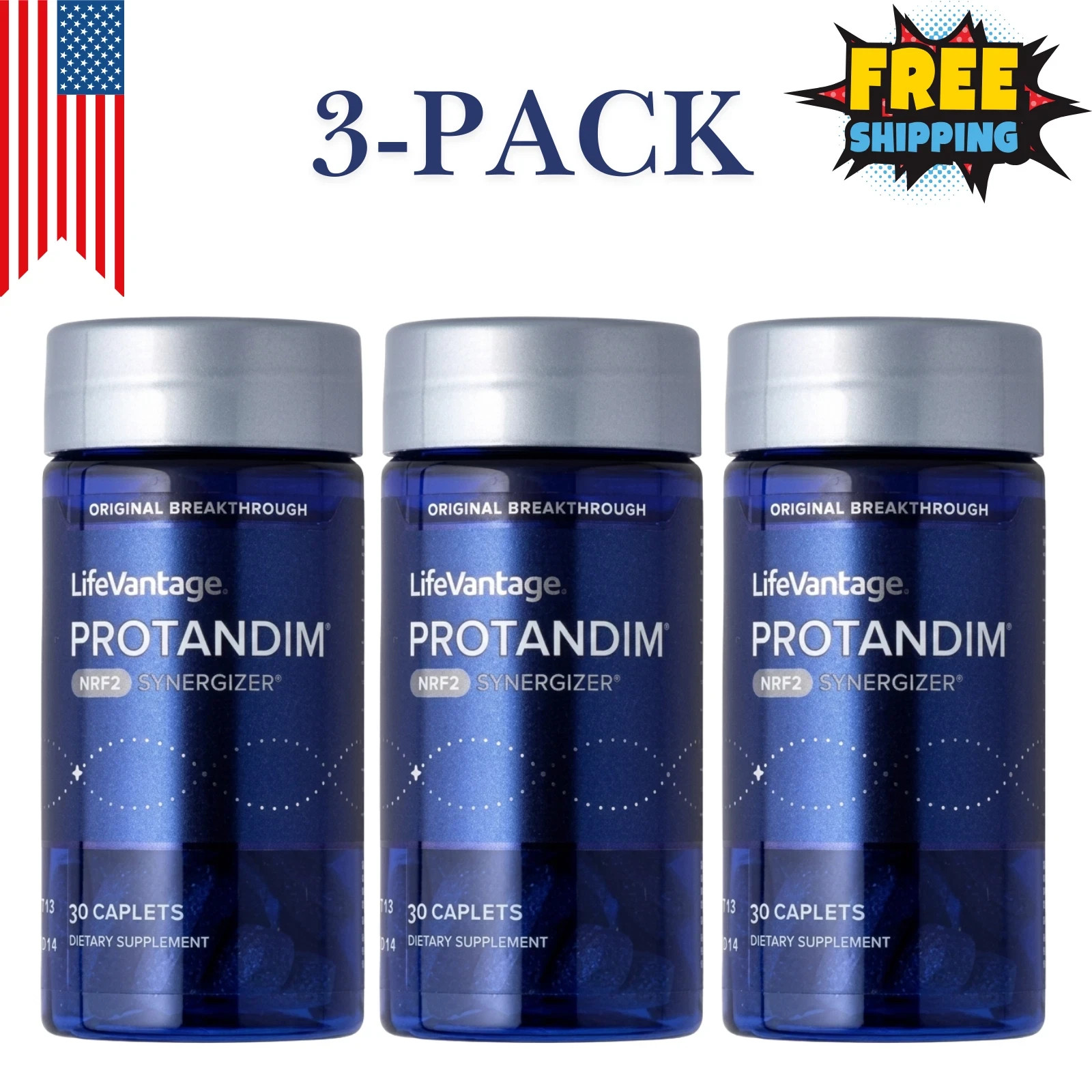 LifeVantage Protandim NRF2 Synergizer Dietary Supplement 30 Caplets (Pack Of 3)