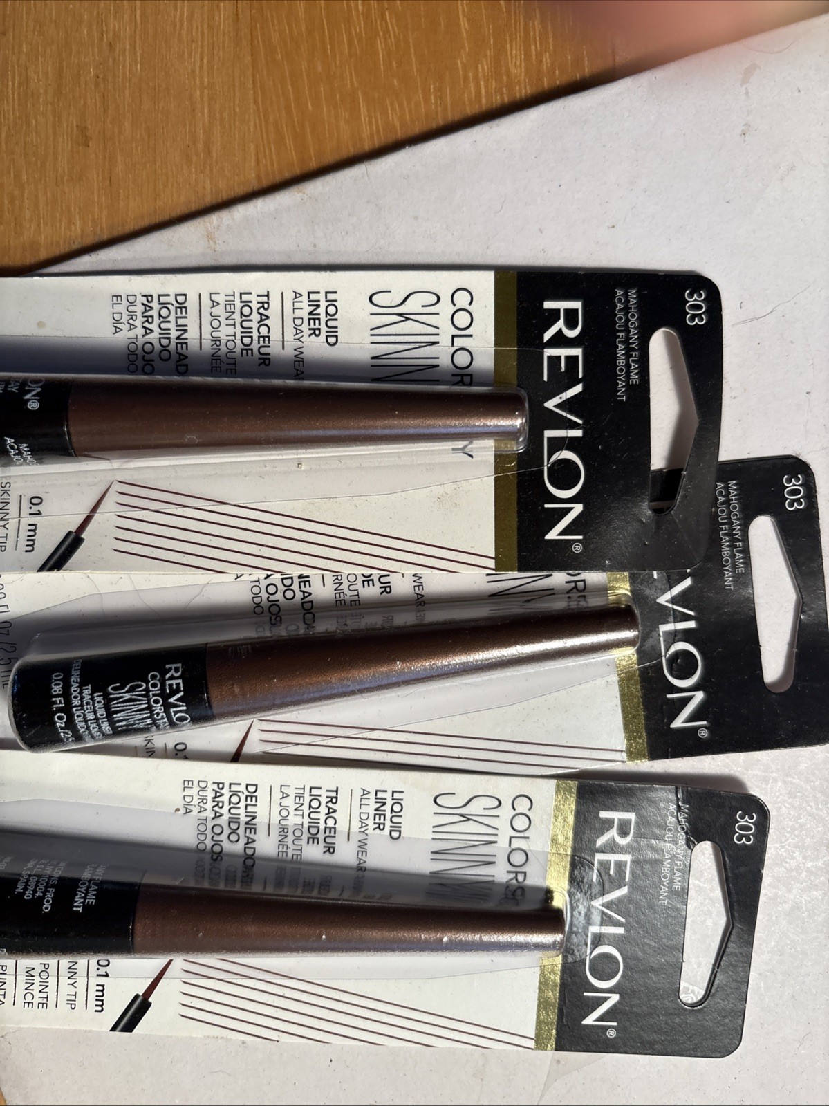 3-Revlon Color Skinny Liquid Liner 303 Mahogany Flame Discontinued – New Sealed