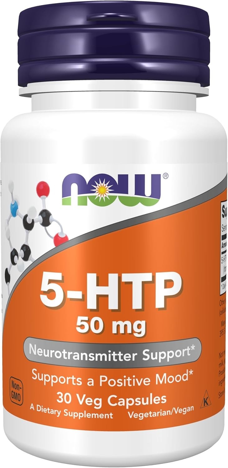 NOW Foods Supplements, 5-HTP (5-hydroxytryptophan) 50 mg, Neurotransmitter Suppo